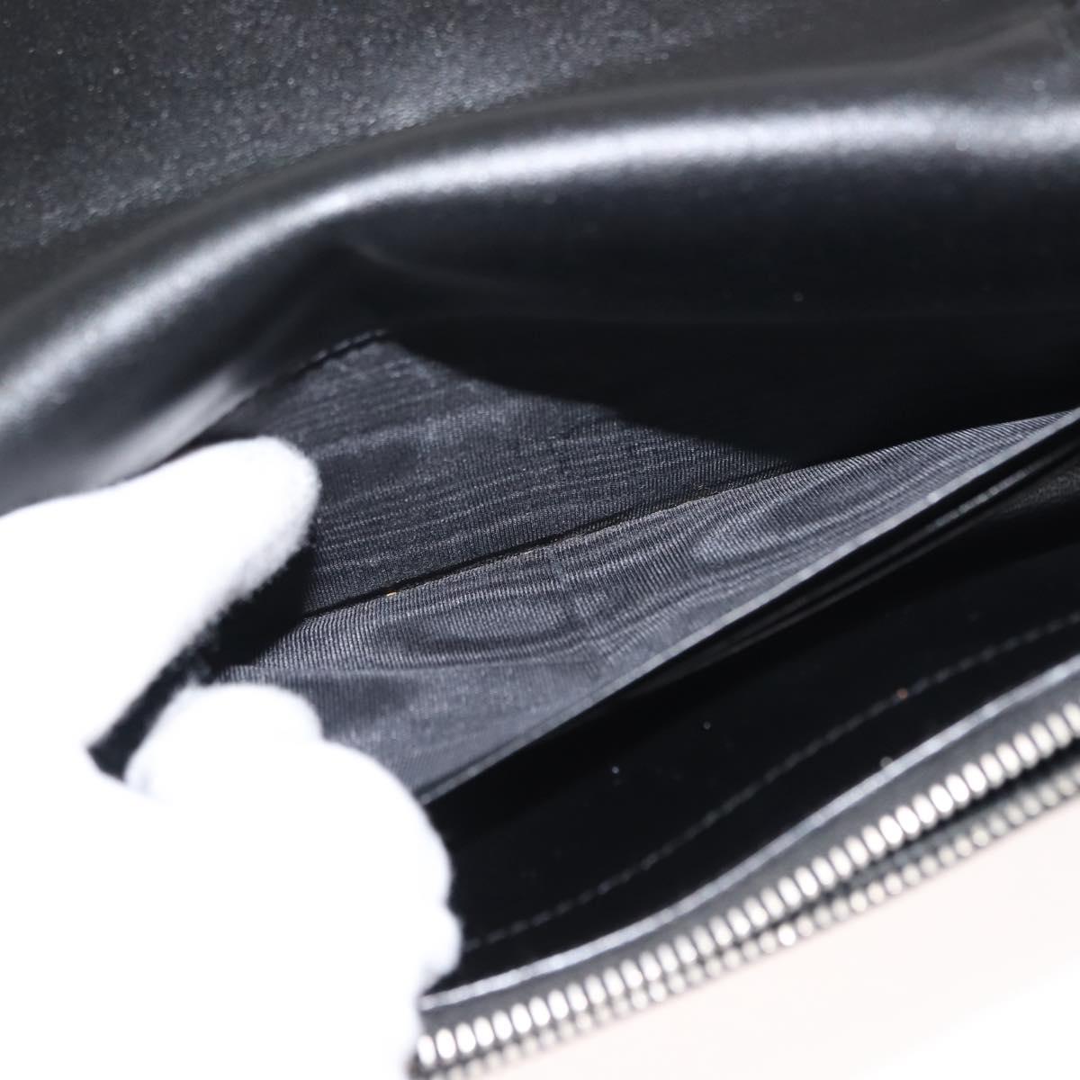 SAINT LAURENT Kate Tassel Chain Shoulder Bag Leather Black Silver Auth bs30026