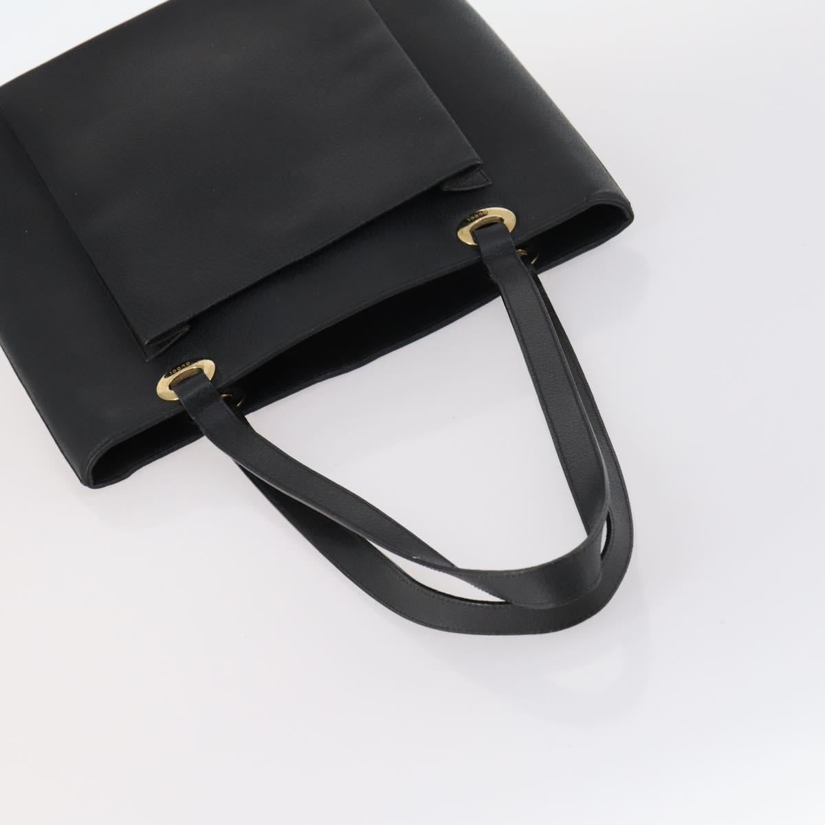 GUCCI Shoulder Bag Leather Enamel 5Set Brown Black Auth bs30027