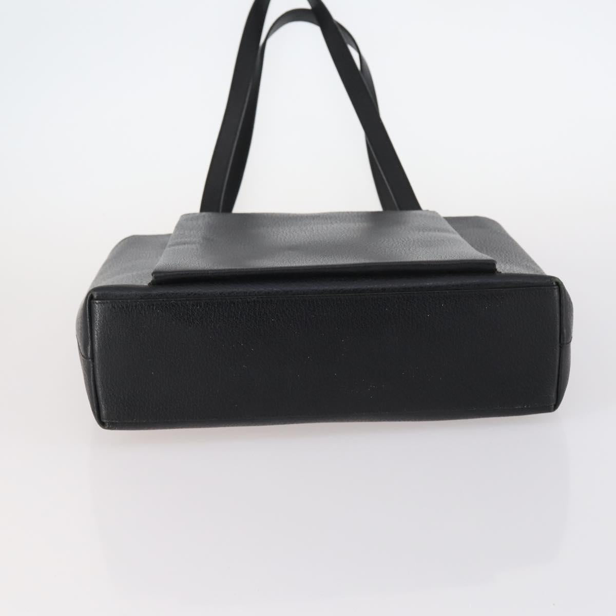 GUCCI Shoulder Bag Leather Enamel 5Set Brown Black Auth bs30027