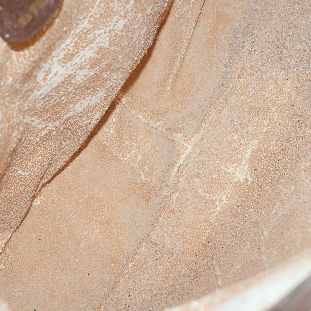 GUCCI Shoulder Bag Leather Enamel 5Set Brown Black Auth bs30027