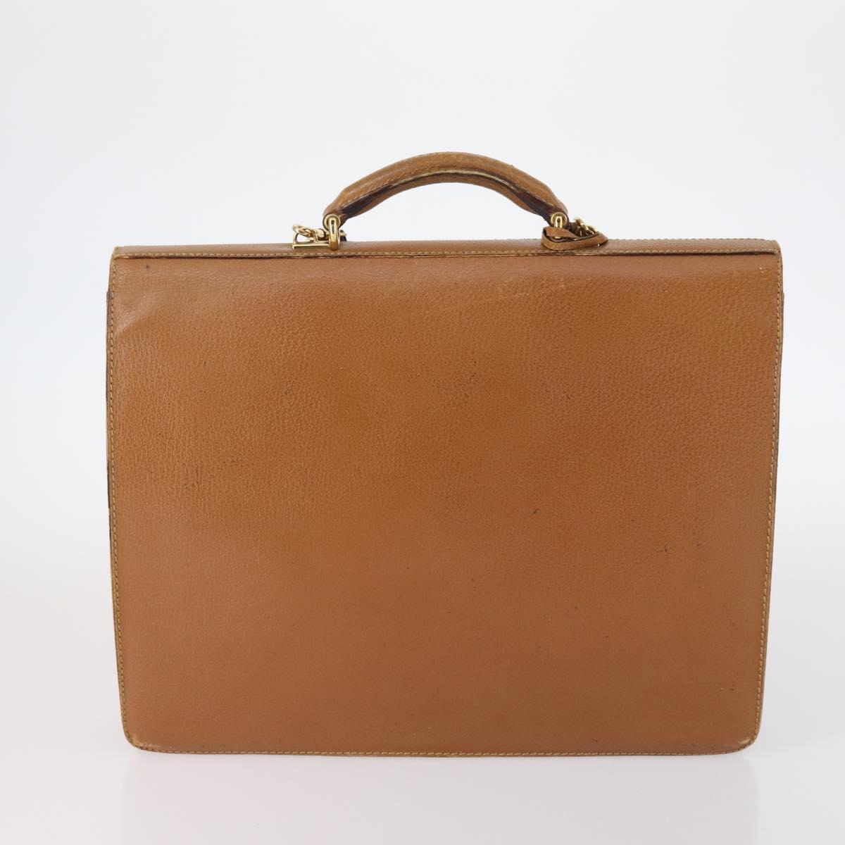 GUCCI Shoulder Bag Leather Enamel 5Set Brown Black Auth bs30027