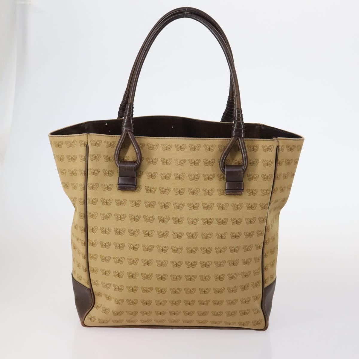 BOTTEGA VENETA Shoulder Bag Nylon 6Set Brown Black beige Auth bs30029