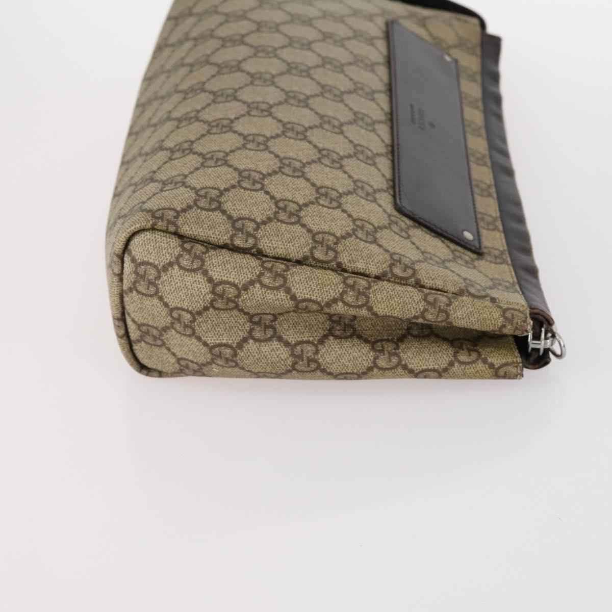 GUCCI GG Supreme Tote Bag PVC Canvas 3Set Beige Gold Auth bs30030