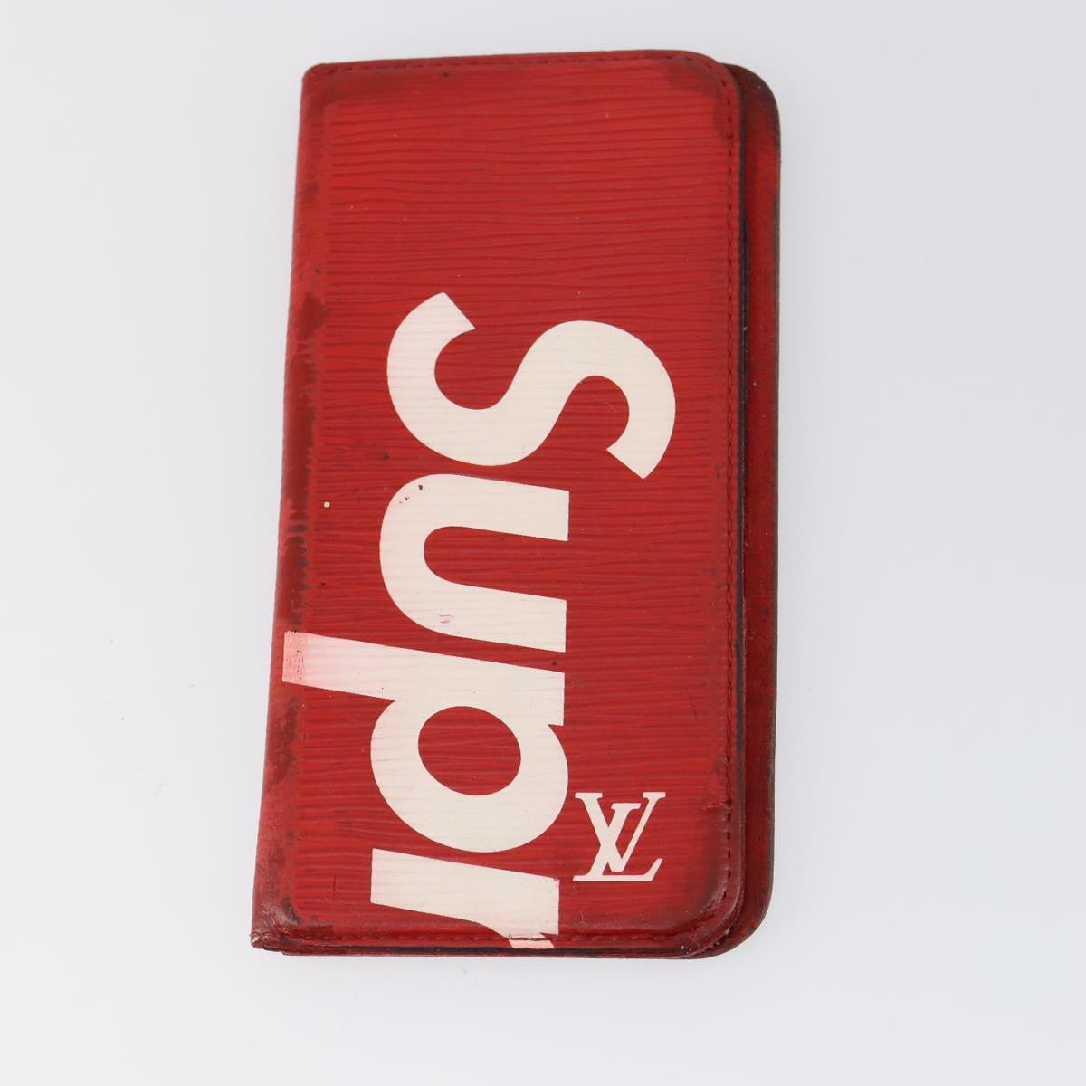 LOUIS VUITTON Monogram Epi Wallet 5Set Red White LV Auth bs30031