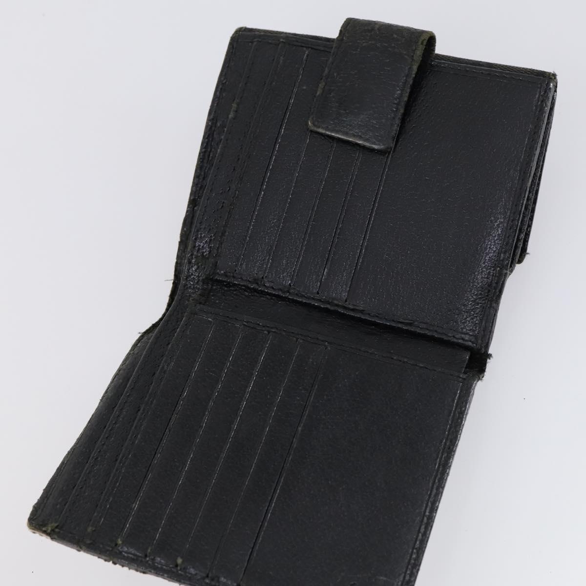 GUCCI GG Canvas Wallet Leather 10 Set Beige Black Auth bs30034