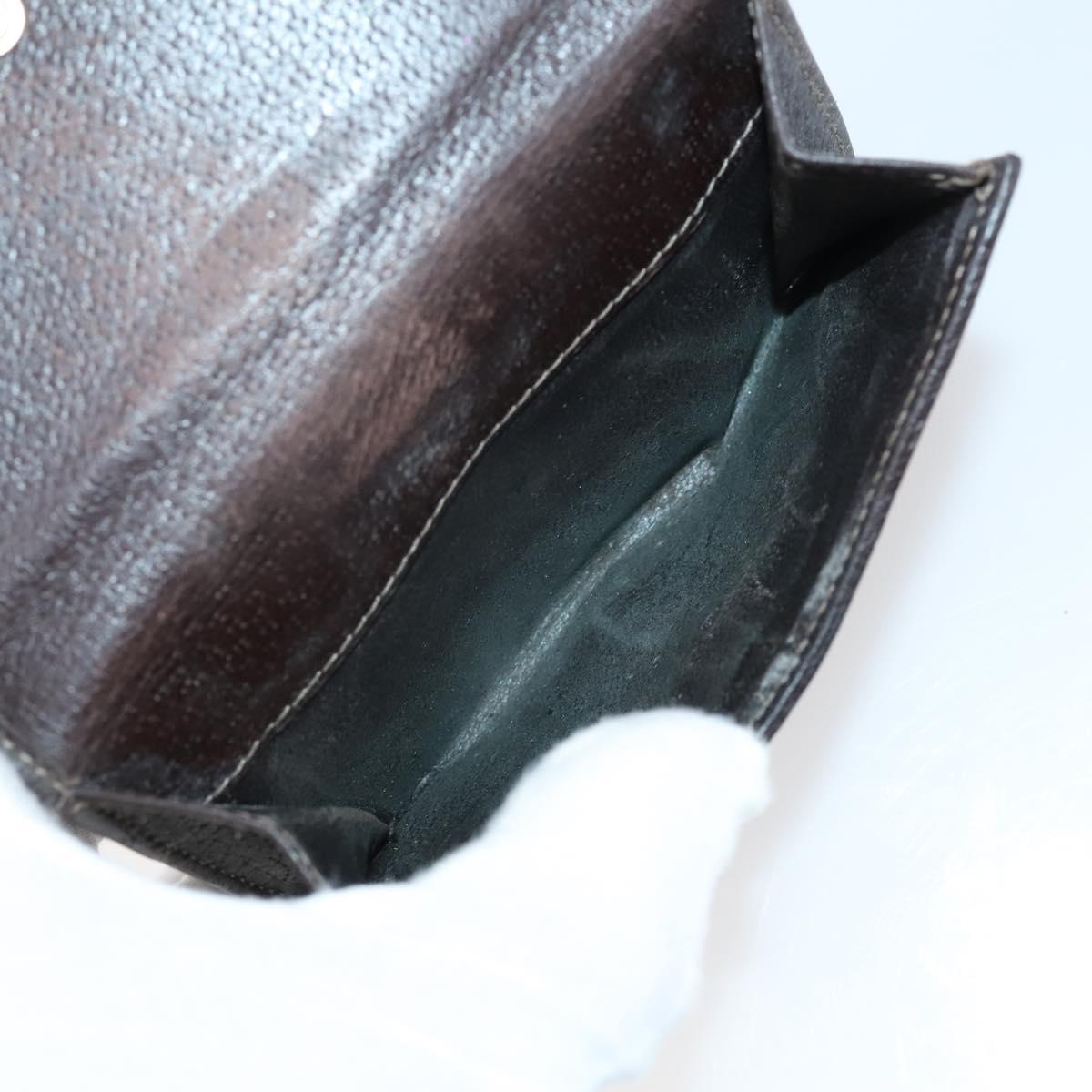 GUCCI GG Canvas Wallet Leather 10 Set Beige Black Auth bs30034