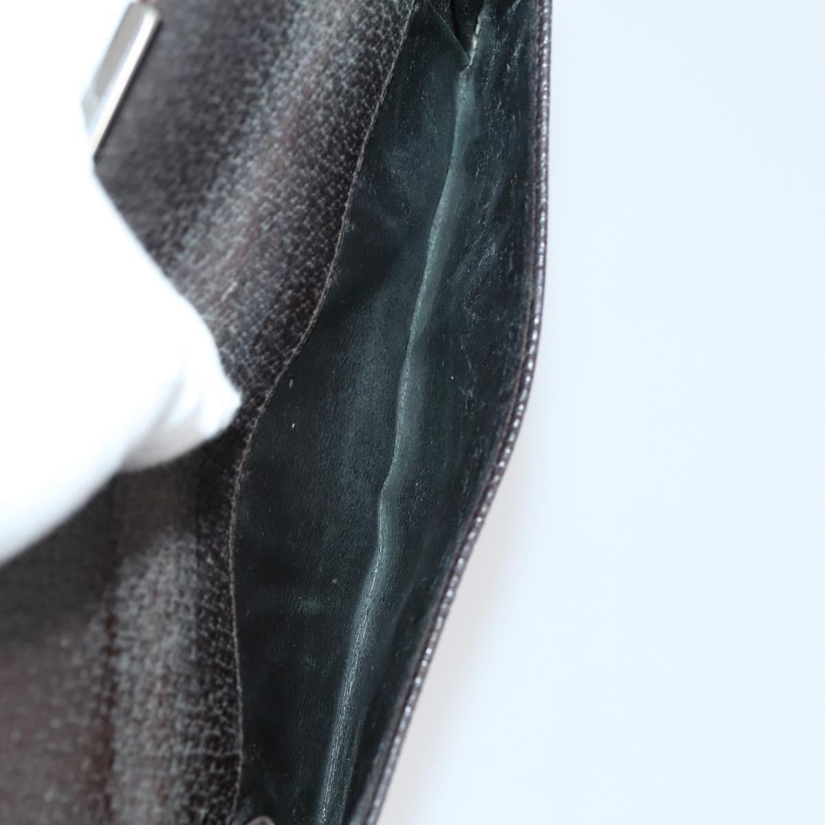 GUCCI GG Supreme Canvas Wallet PVC 7 Set Beige Black Auth bs30035