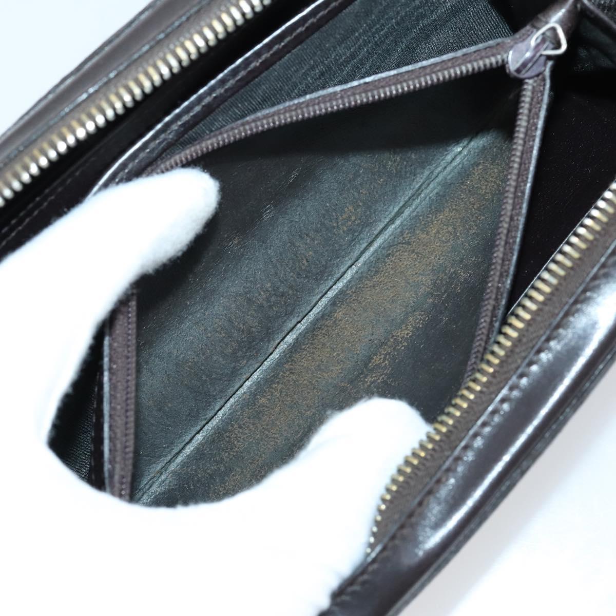 GUCCI GG Supreme Canvas Wallet PVC 7 Set Beige Black Auth bs30035