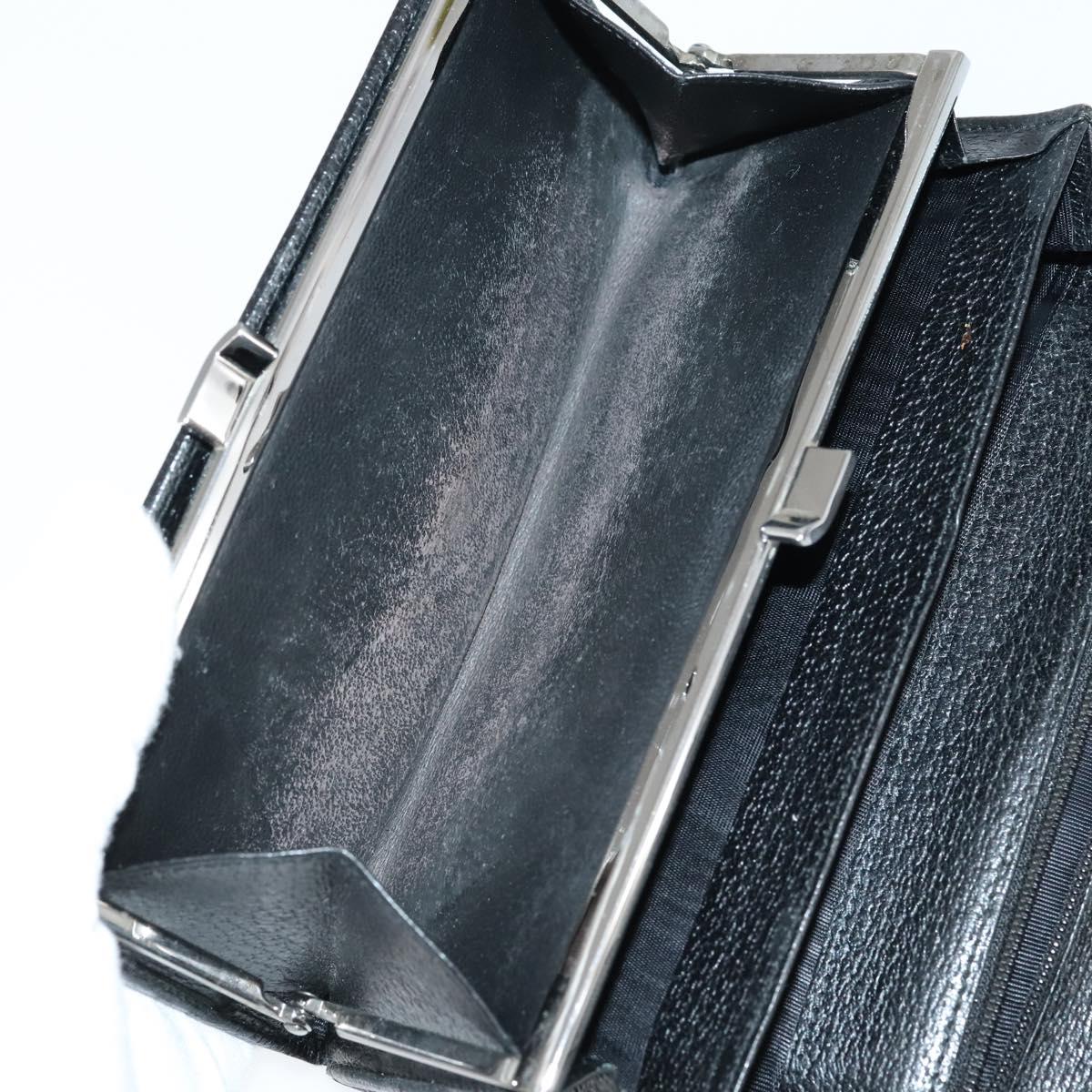 GUCCI GG Supreme Canvas Wallet PVC 7 Set Beige Black Auth bs30035