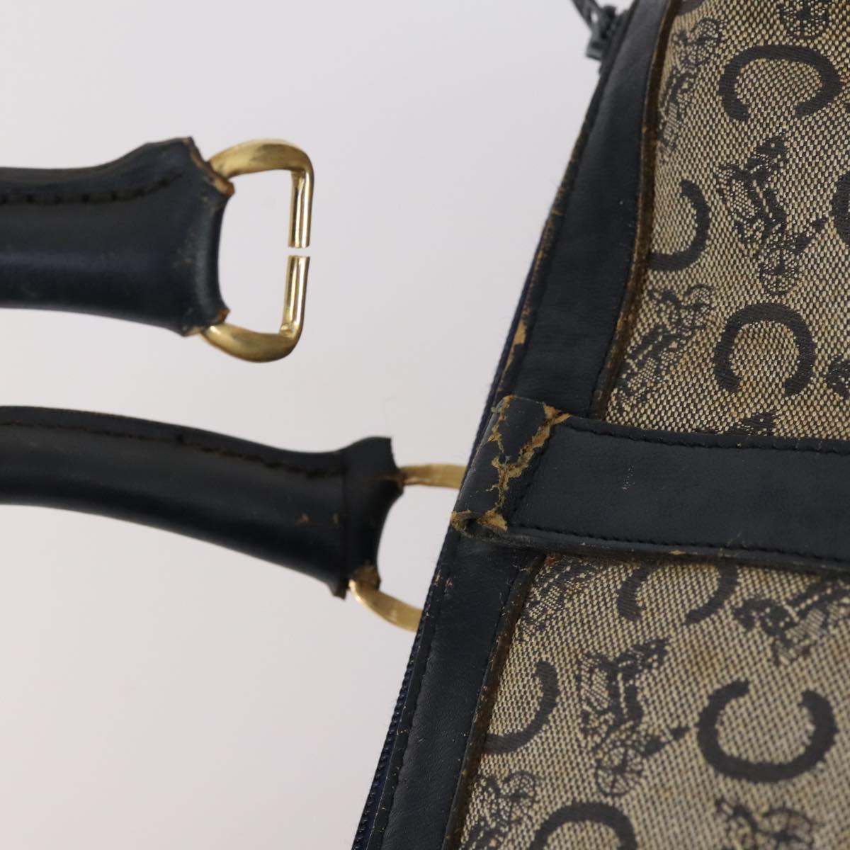 CELINE Macadam Canvas Hand Bag PVC Canvas 6Set Beige Navy black Auth bs30037