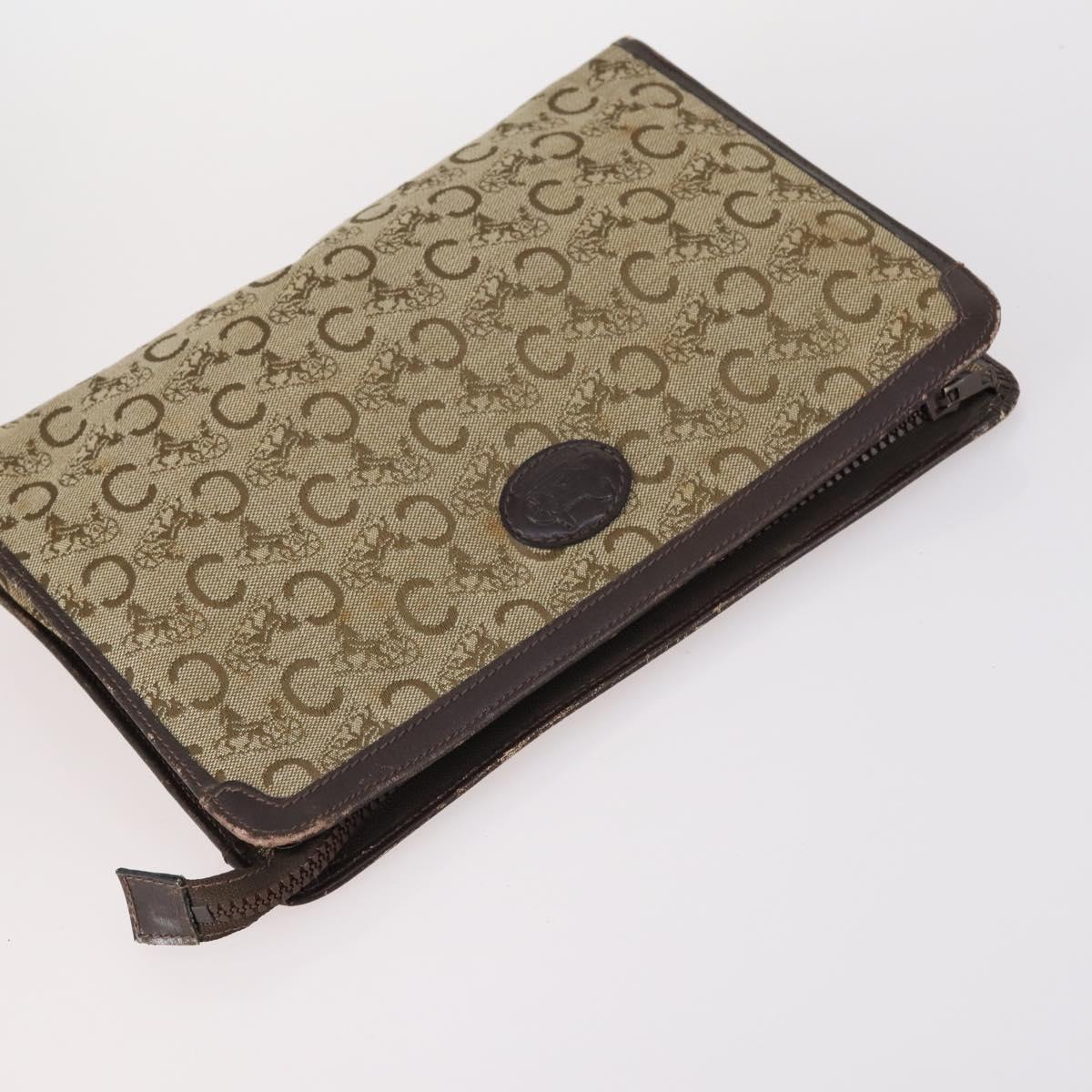 CELINE Macadam Canvas Hand Bag PVC Canvas 6Set Beige Navy black Auth bs30037