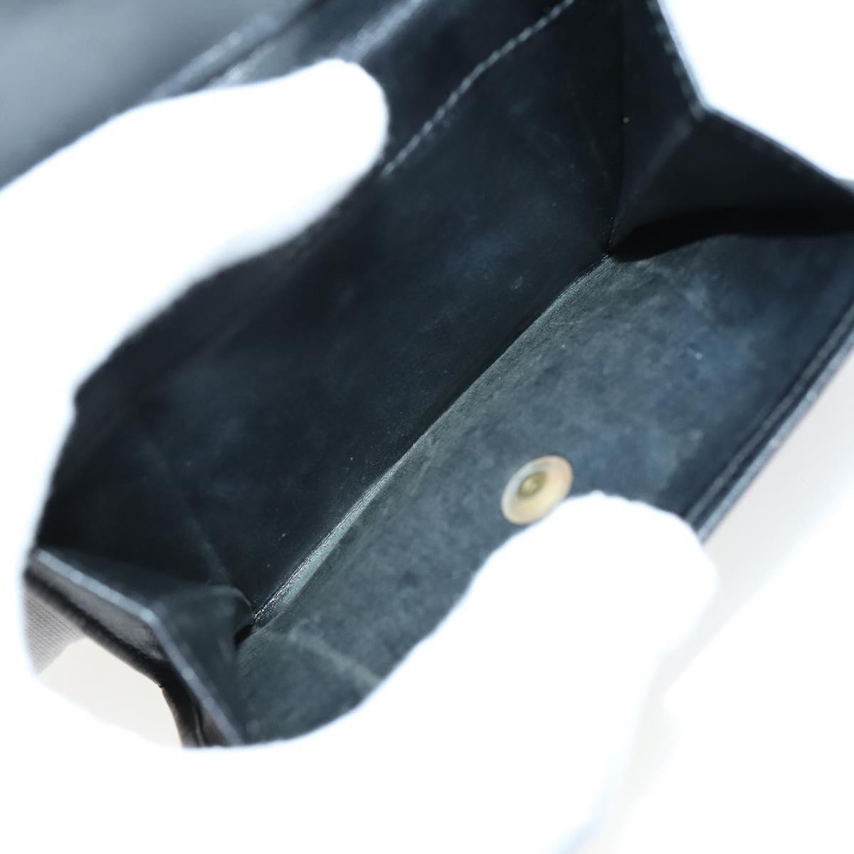 Salvatore Ferragamo Gancini Wallet Leather 11 pieces Black Yellow Auth bs30038