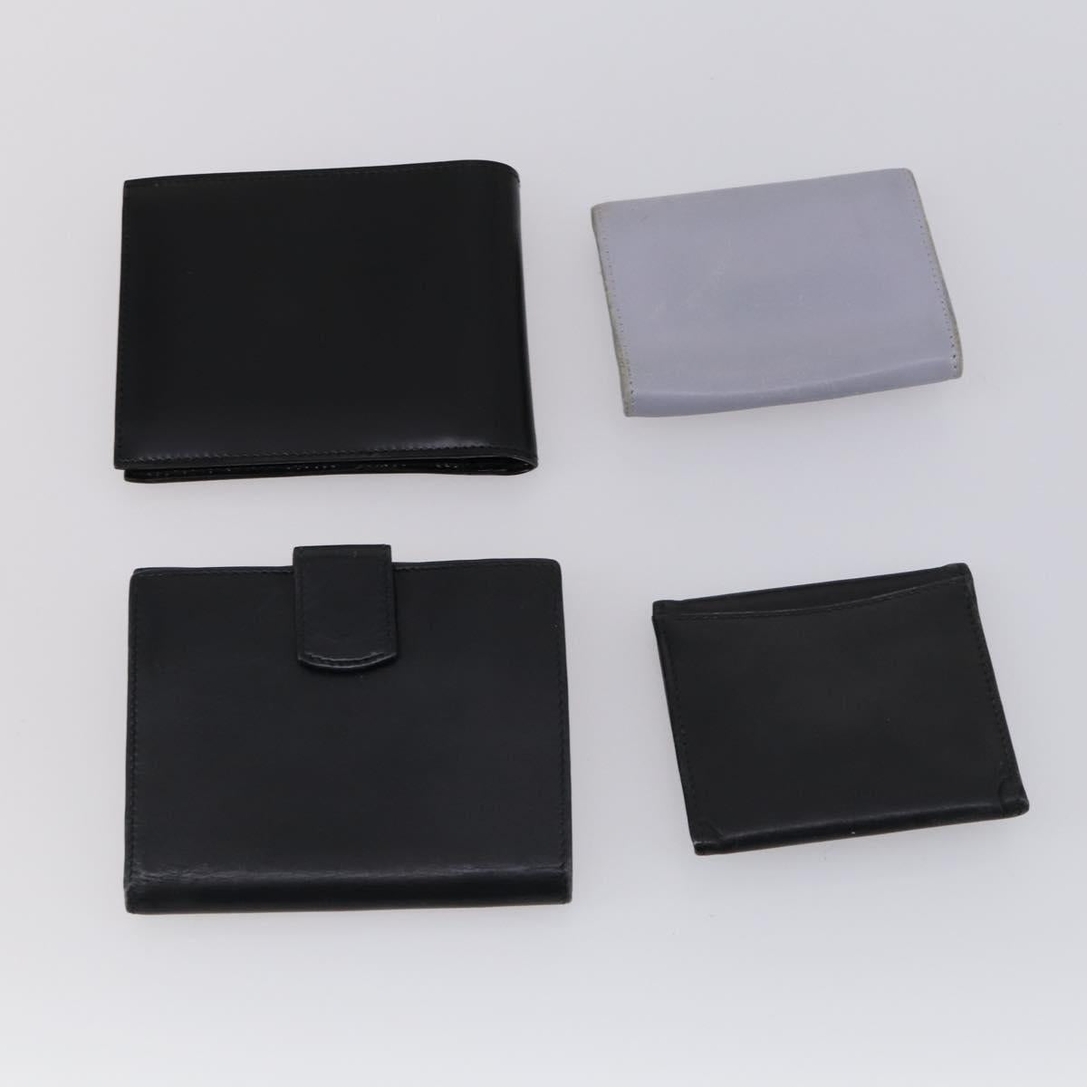 Salvatore Ferragamo Gancini Wallet Leather 11 pieces Black Yellow Auth bs30038