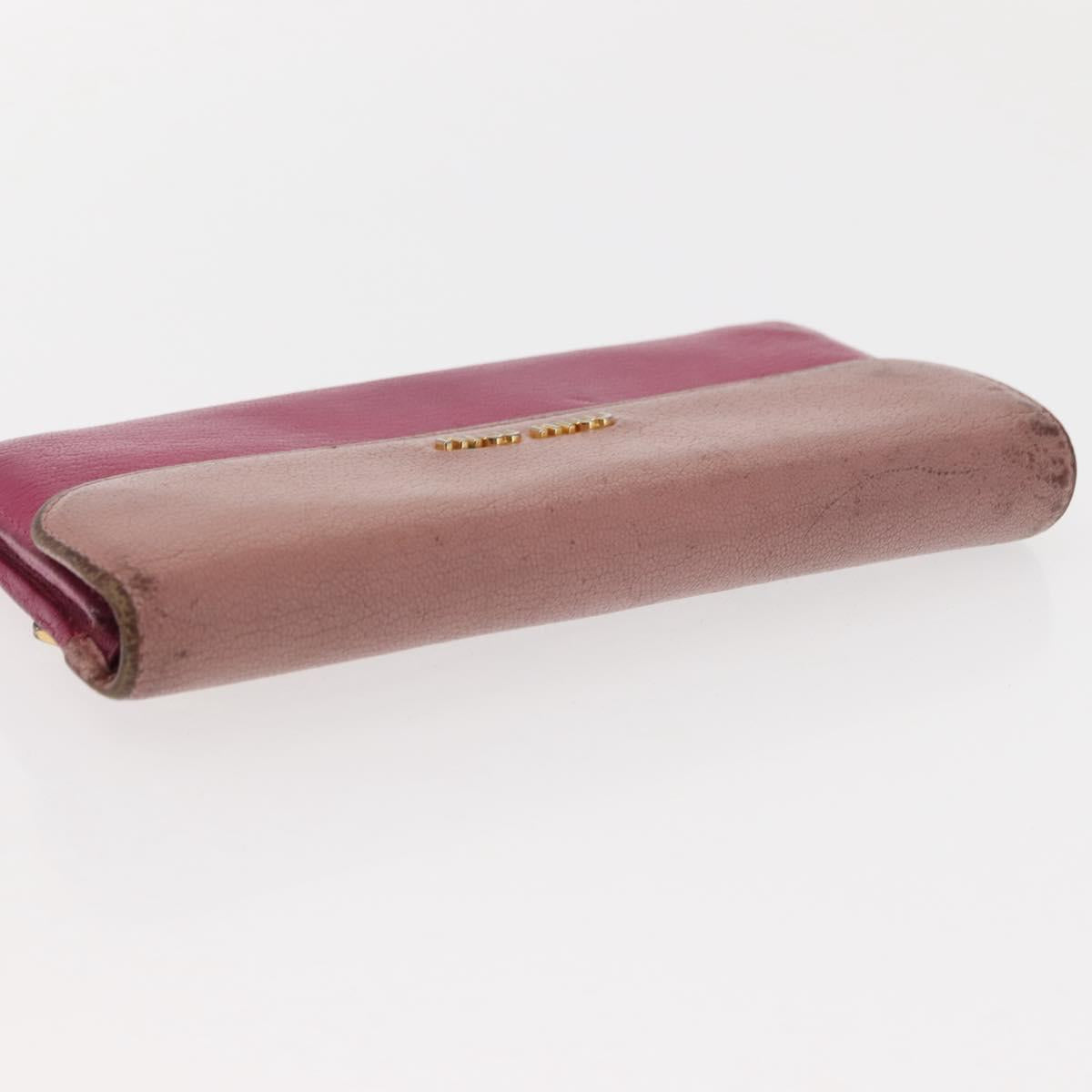 Miu Miu Matelasse Wallet Leather 7Set Blue Black beige Auth bs30046