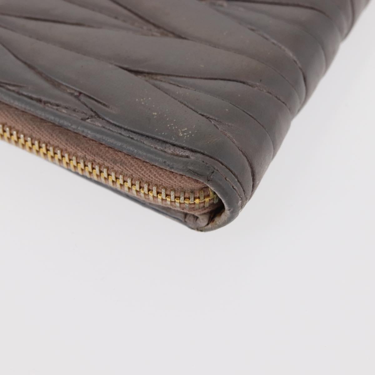 Miu Miu Matelasse Wallet Leather 7Set Blue Black beige Auth bs30046