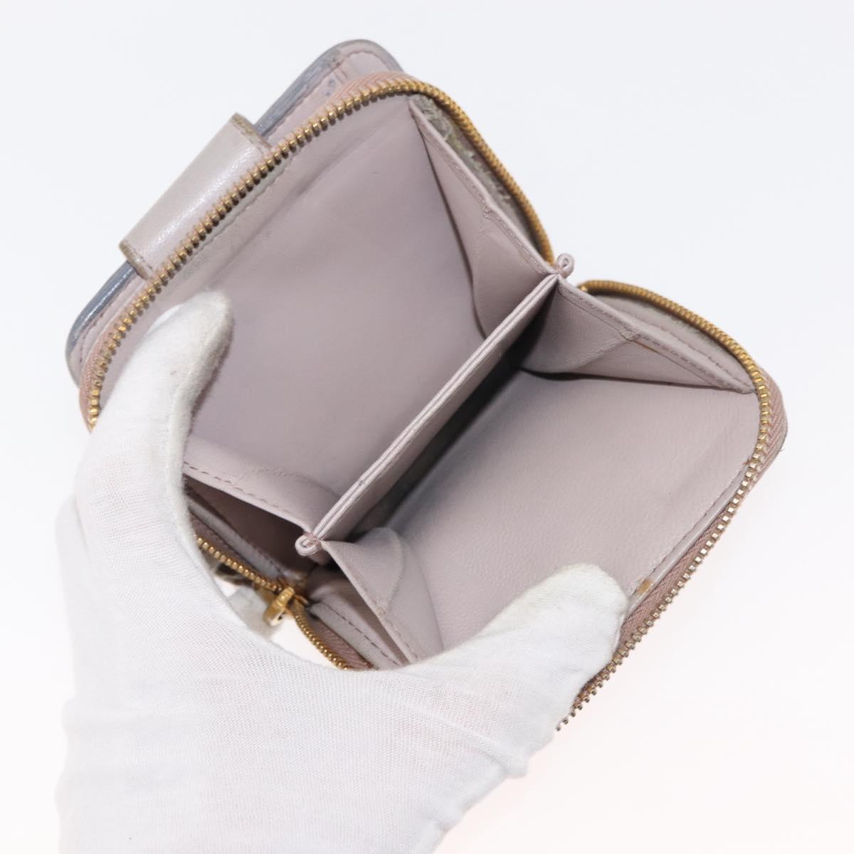 Miu Miu Matelasse Wallet Leather 7Set Blue Black beige Auth bs30046