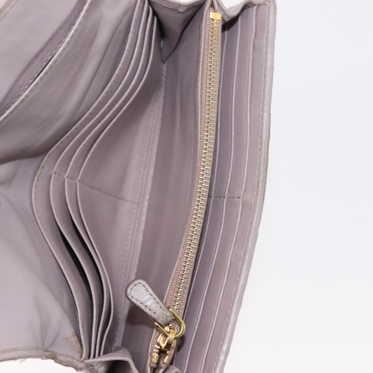 Miu Miu Matelasse Wallet Leather 7Set Blue Black beige Auth bs30046