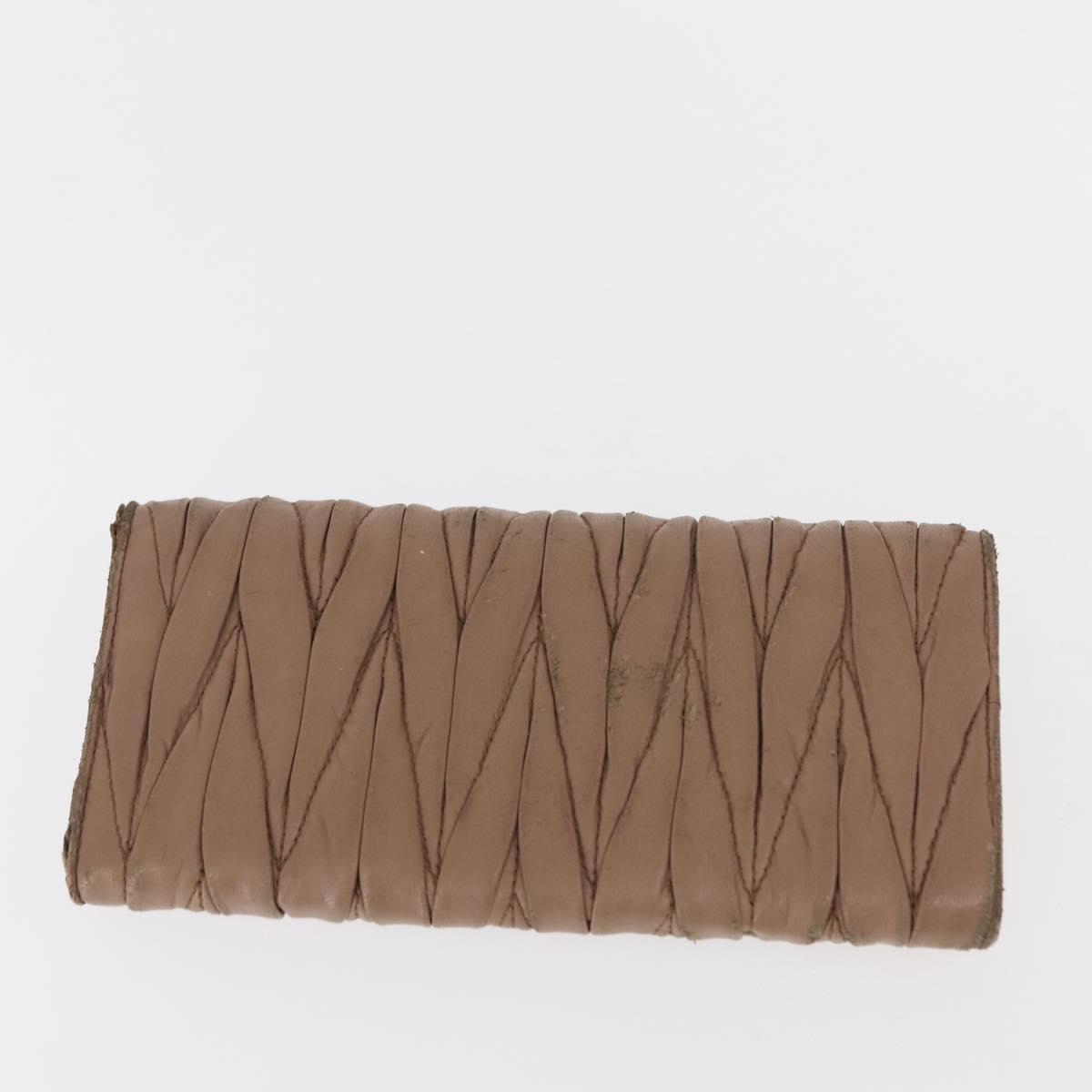 Miu Miu Matelasse Wallet Leather 7Set Blue Black beige Auth bs30046