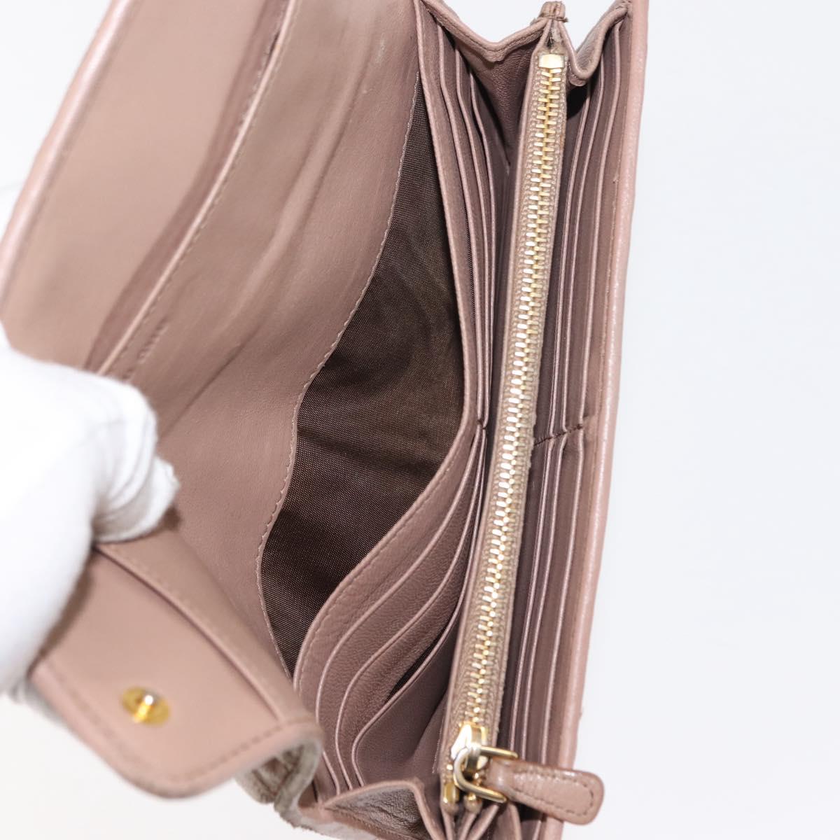 Miu Miu Matelasse Wallet Leather 7Set Blue Black beige Auth bs30046