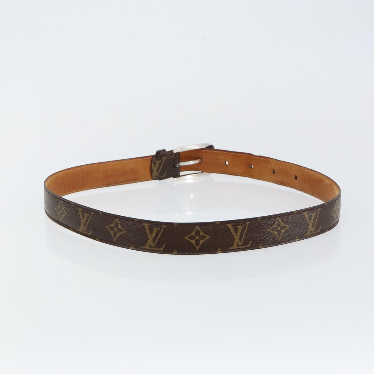 LOUIS VUITTON Monogram Belt 37"" LV Auth bs30049