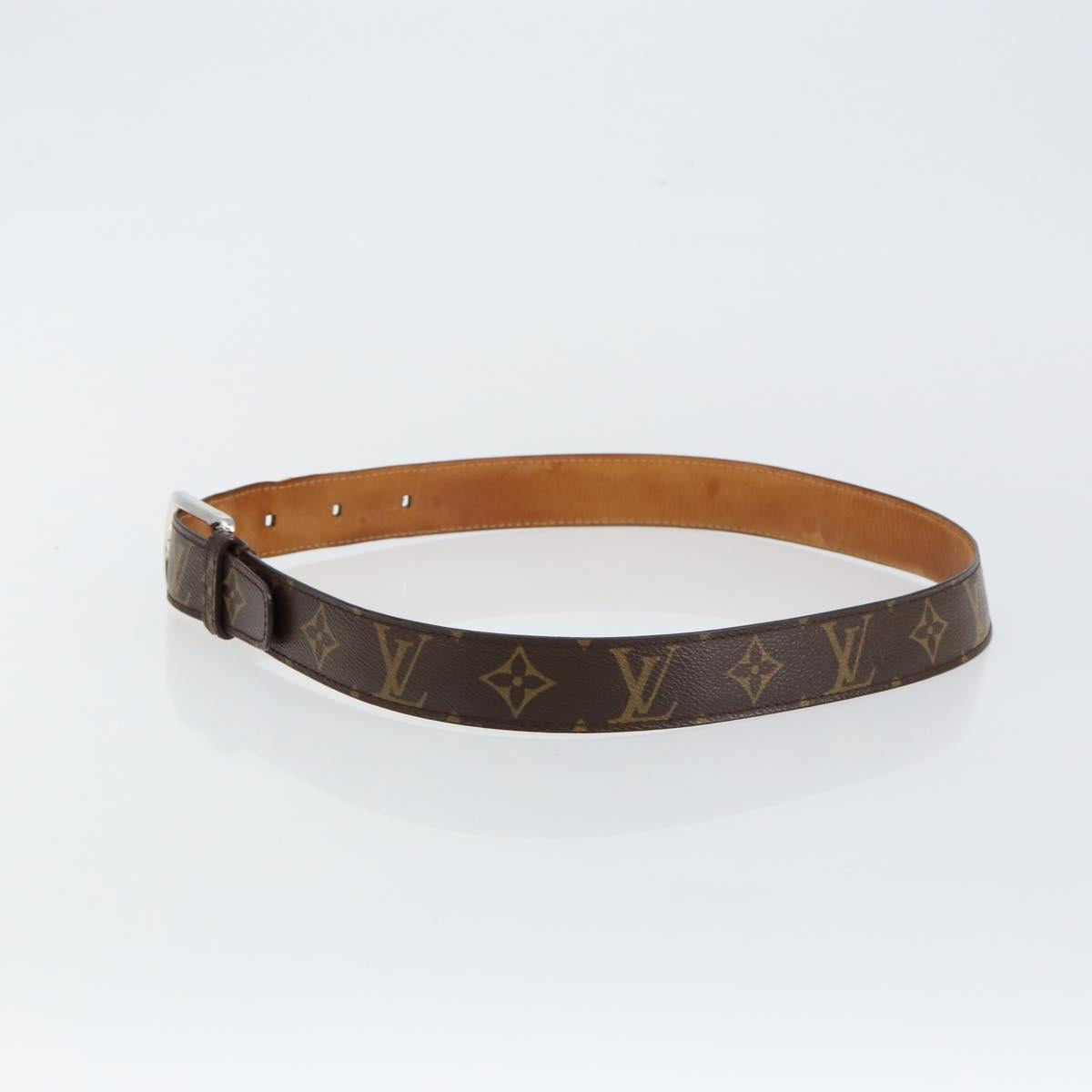 LOUIS VUITTON Monogram Belt 37"" LV Auth bs30049