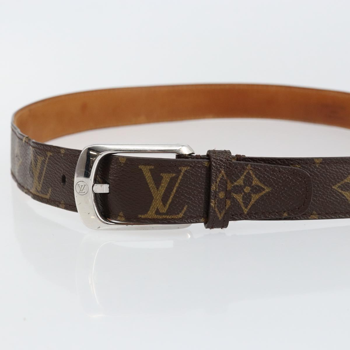 LOUIS VUITTON Monogram Belt 37"" LV Auth bs30049