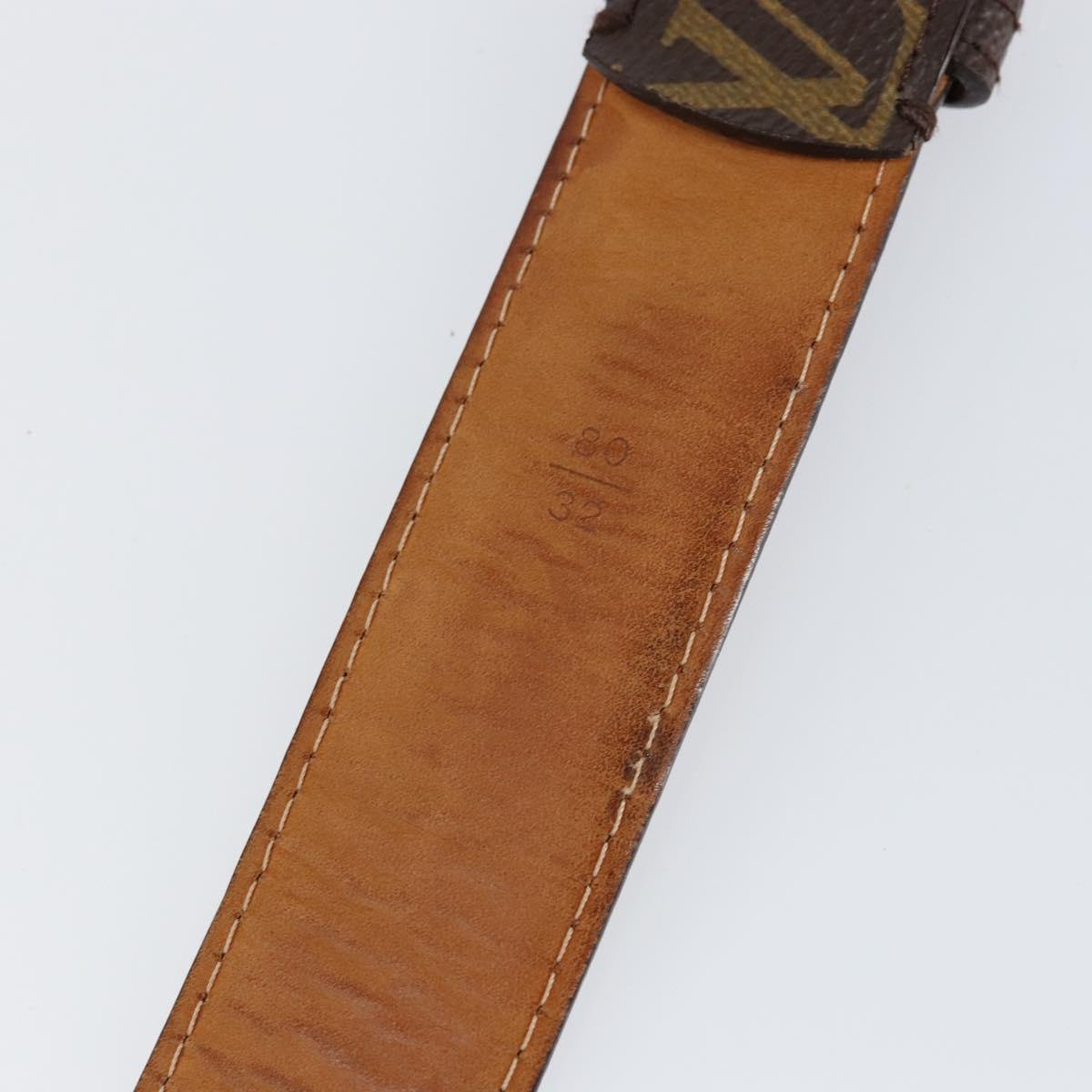 LOUIS VUITTON Monogram Belt 37"" LV Auth bs30049