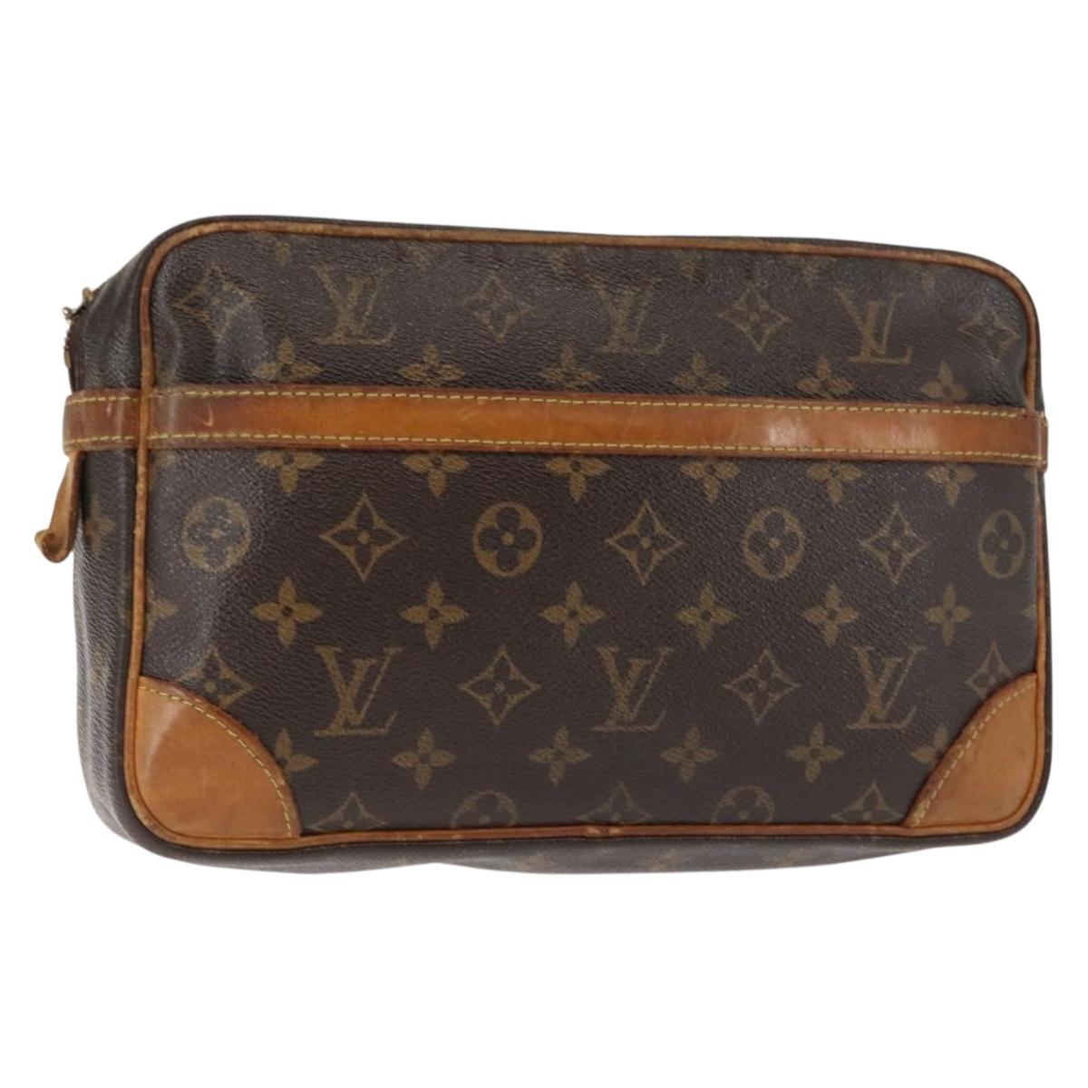 LOUIS VUITTON Monogram Compiegne 28 Clutch Bag M51845 LV Auth bs30051