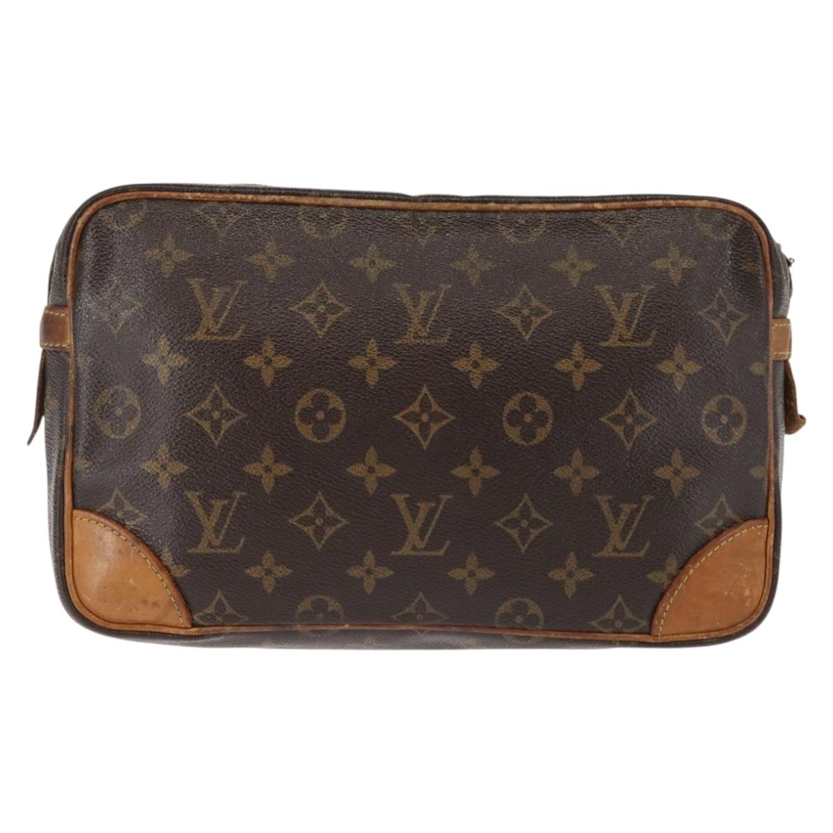 LOUIS VUITTON Monogram Compiegne 28 Clutch Bag M51845 LV Auth bs30051