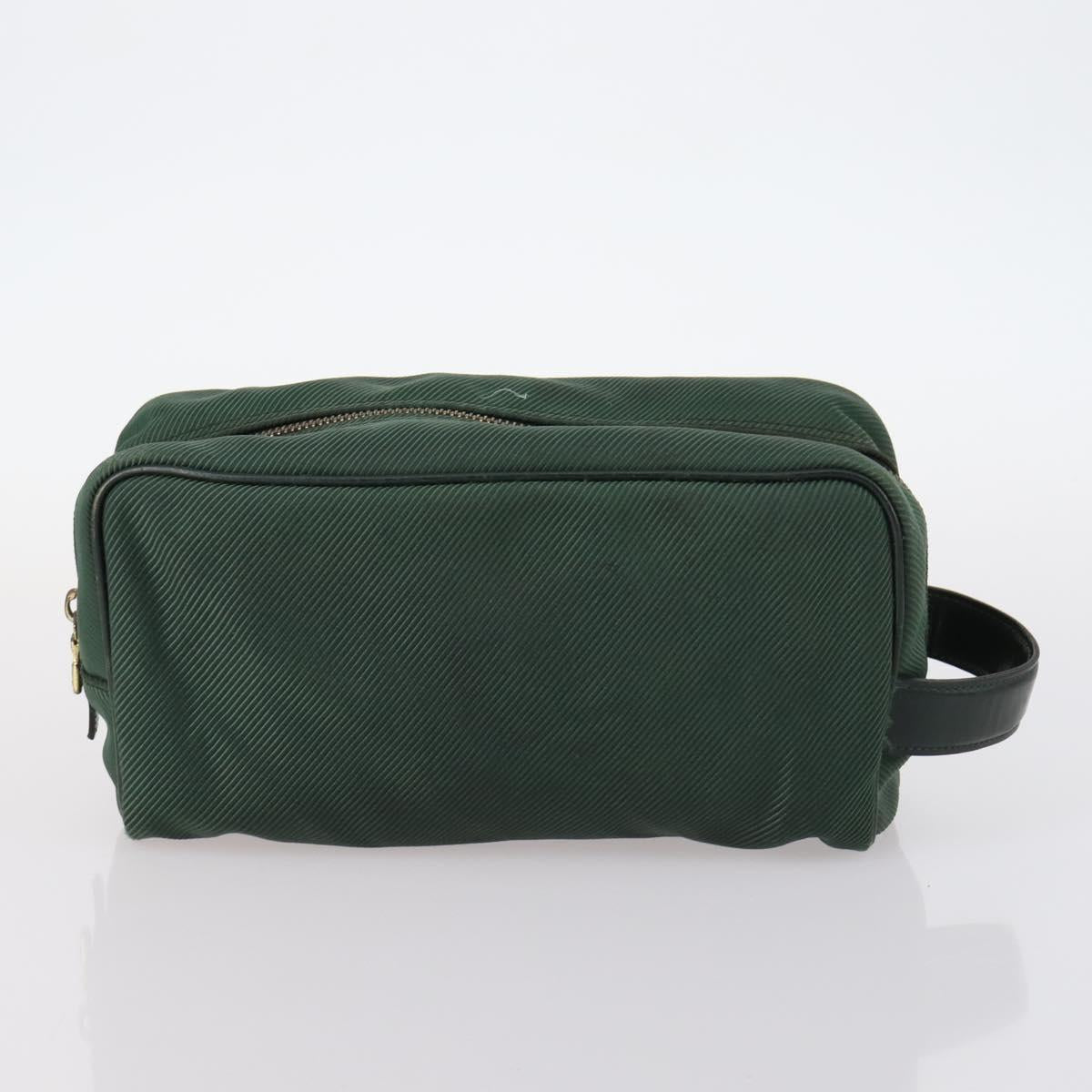 LOUIS VUITTON Shoulder Bag Leather Nylon 4Set Green LV Auth bs30052