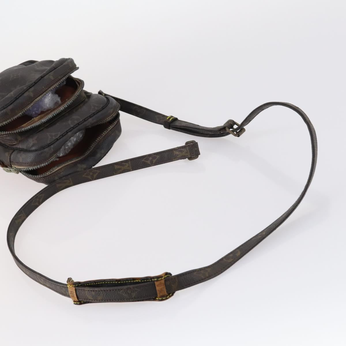 LOUIS VUITTON Shoulder Bag Leather Nylon 4Set Green LV Auth bs30052