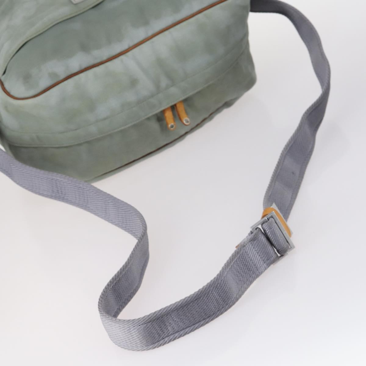 LOUIS VUITTON Shoulder Bag Leather Nylon 4Set Green LV Auth bs30052