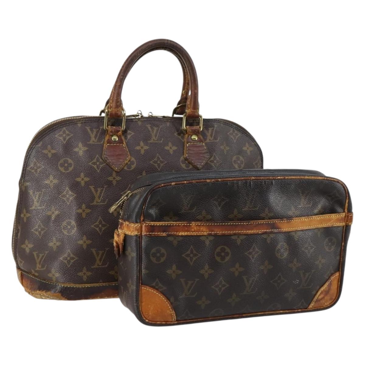 LOUIS VUITTON Monogram Hand Bag 2Set LV Auth bs30055