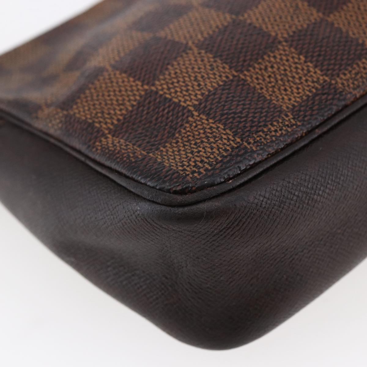 LOUIS VUITTON Damier Ebene Trousse makeup Pouch N51982 LV Auth bs30056