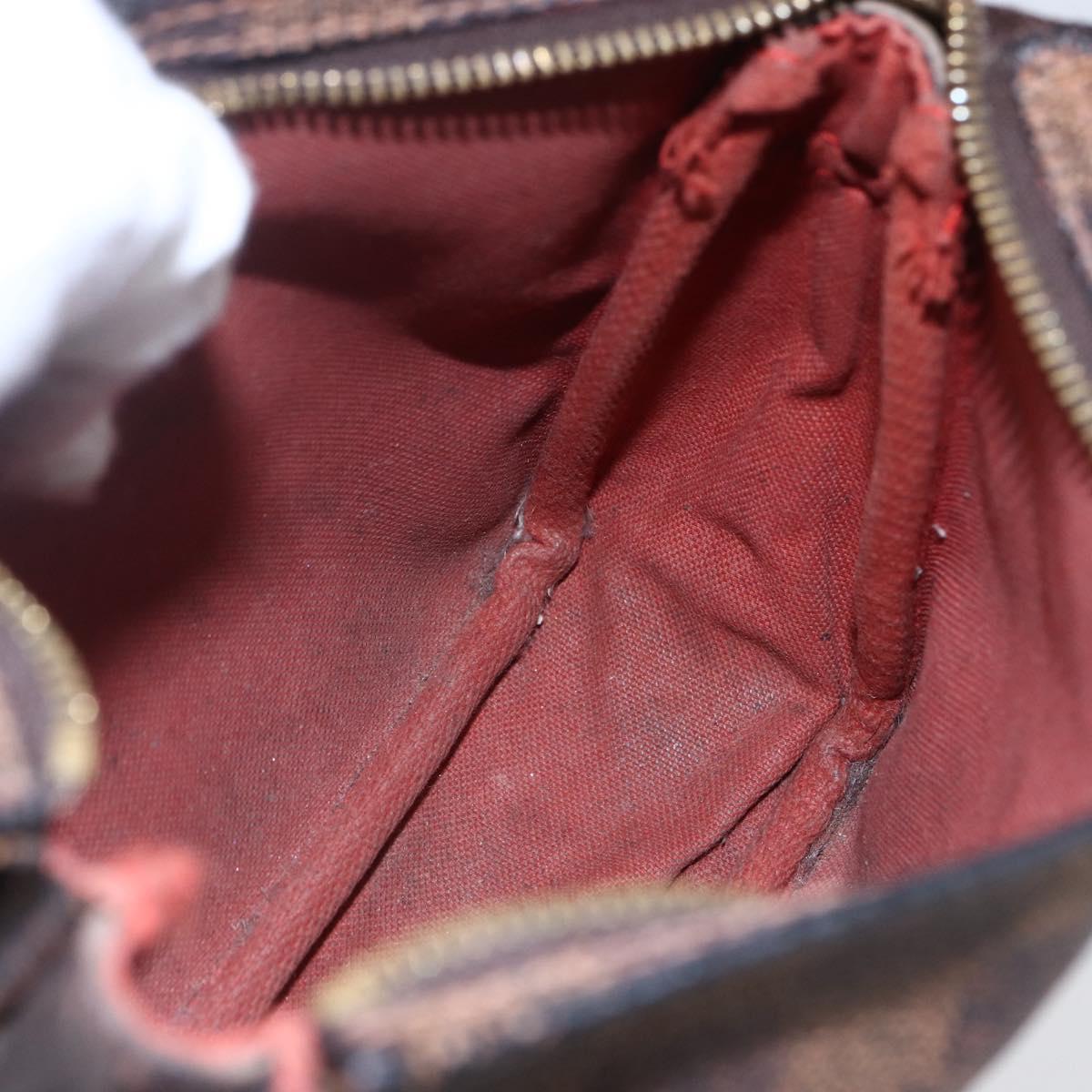 LOUIS VUITTON Damier Ebene Trousse makeup Pouch N51982 LV Auth bs30056