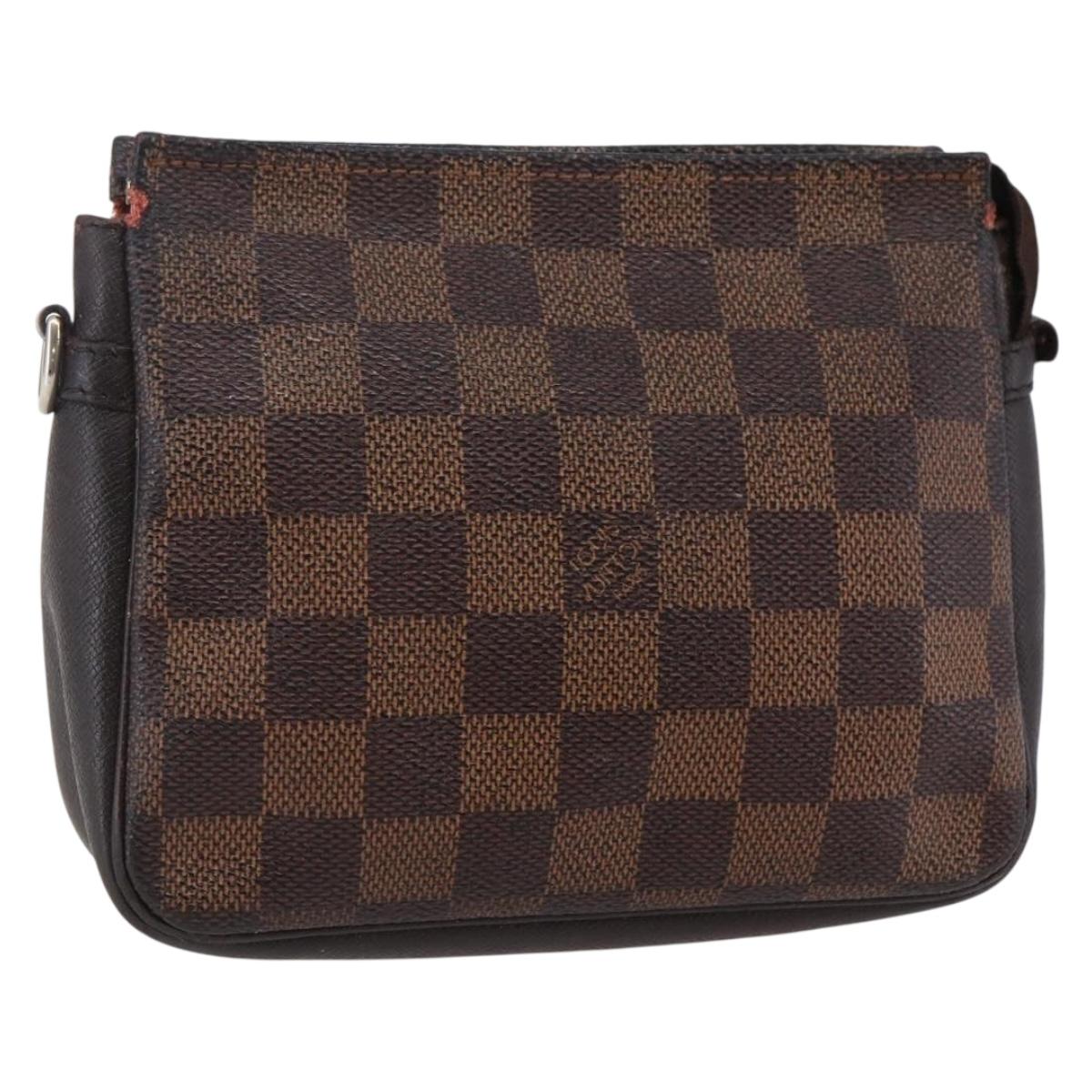 LOUIS VUITTON Damier Ebene Trousse makeup Pouch N51982 LV Auth bs30056