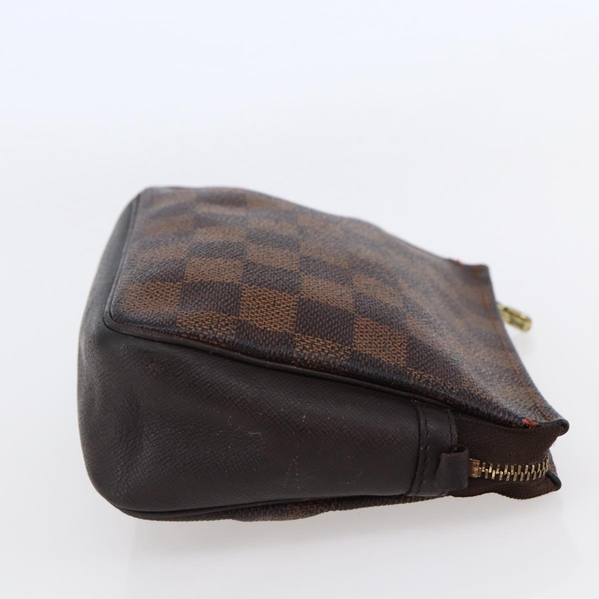 LOUIS VUITTON Damier Ebene Trousse makeup Pouch N51982 LV Auth bs30056
