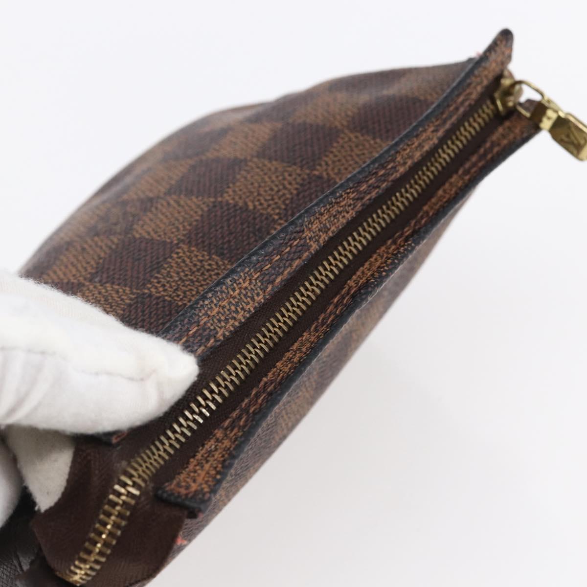 LOUIS VUITTON Damier Ebene Trousse makeup Pouch N51982 LV Auth bs30056