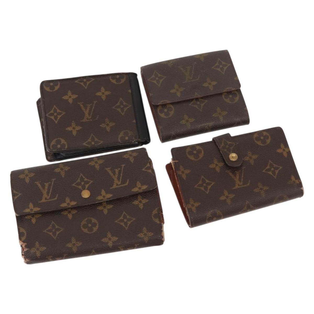 LOUIS VUITTON Monogram Wallet 4Set LV Auth bs30059