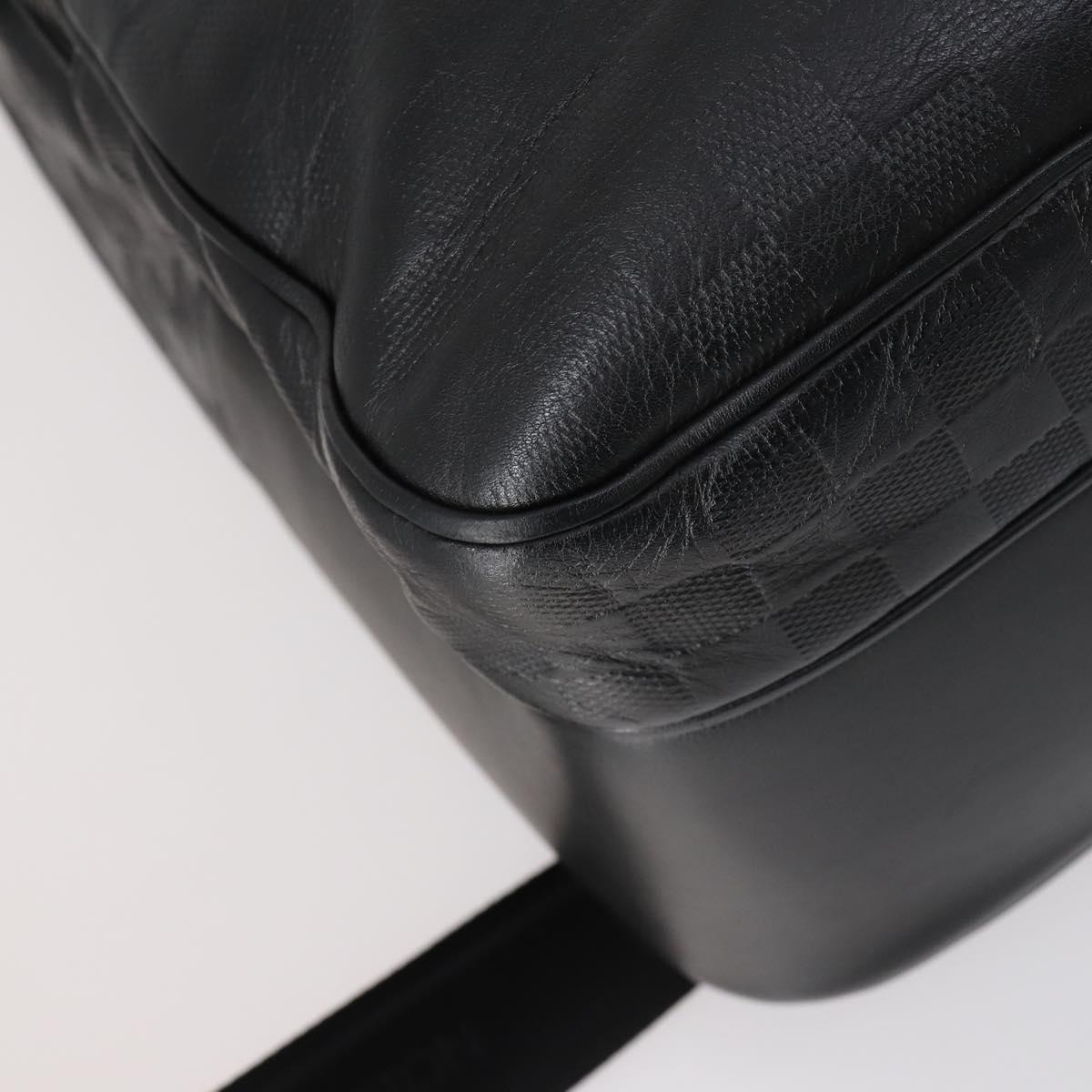 LOUIS VUITTON Damier Infini Michael Backpack Black N41330 LV Auth bs30061