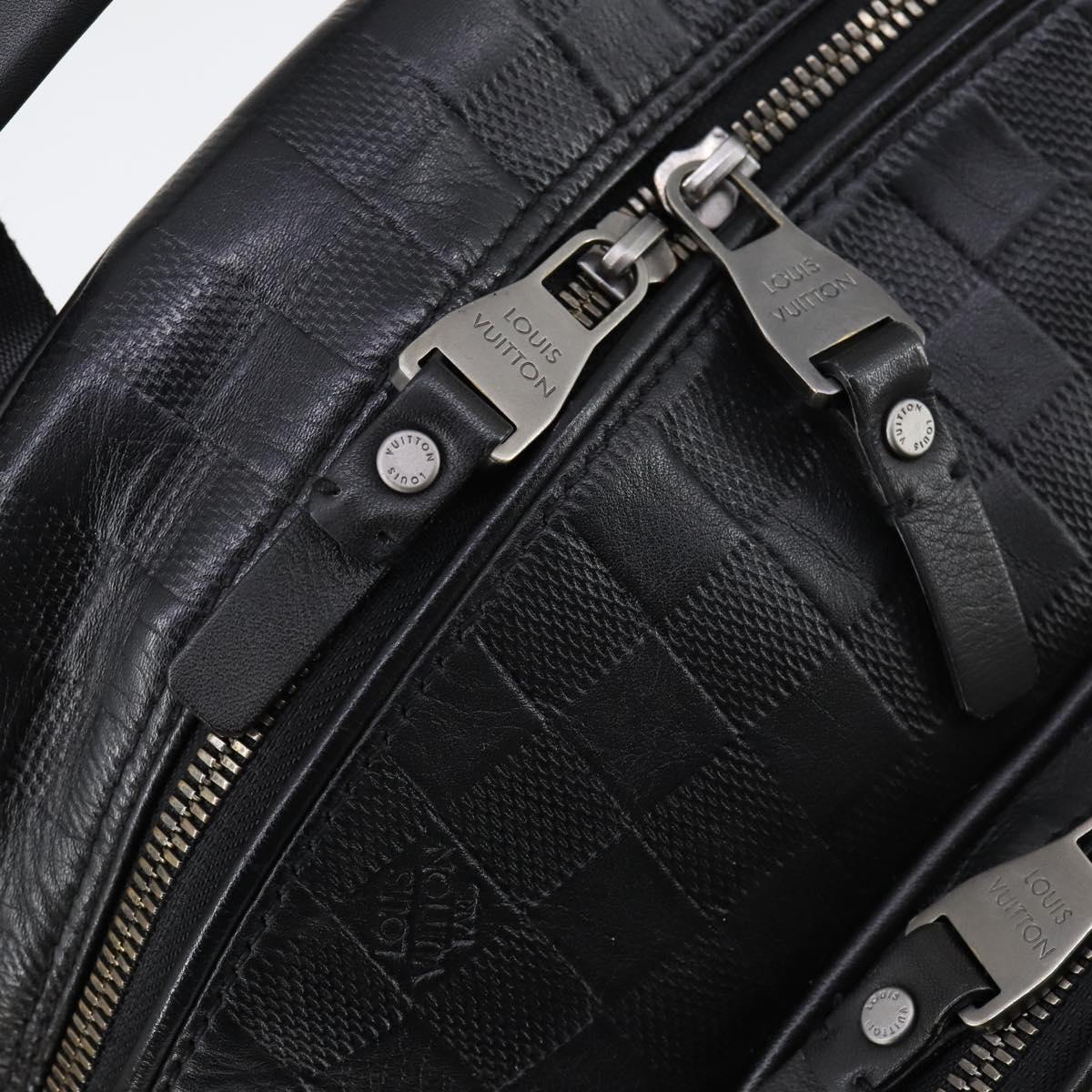 LOUIS VUITTON Damier Infini Michael Backpack Black N41330 LV Auth bs30061