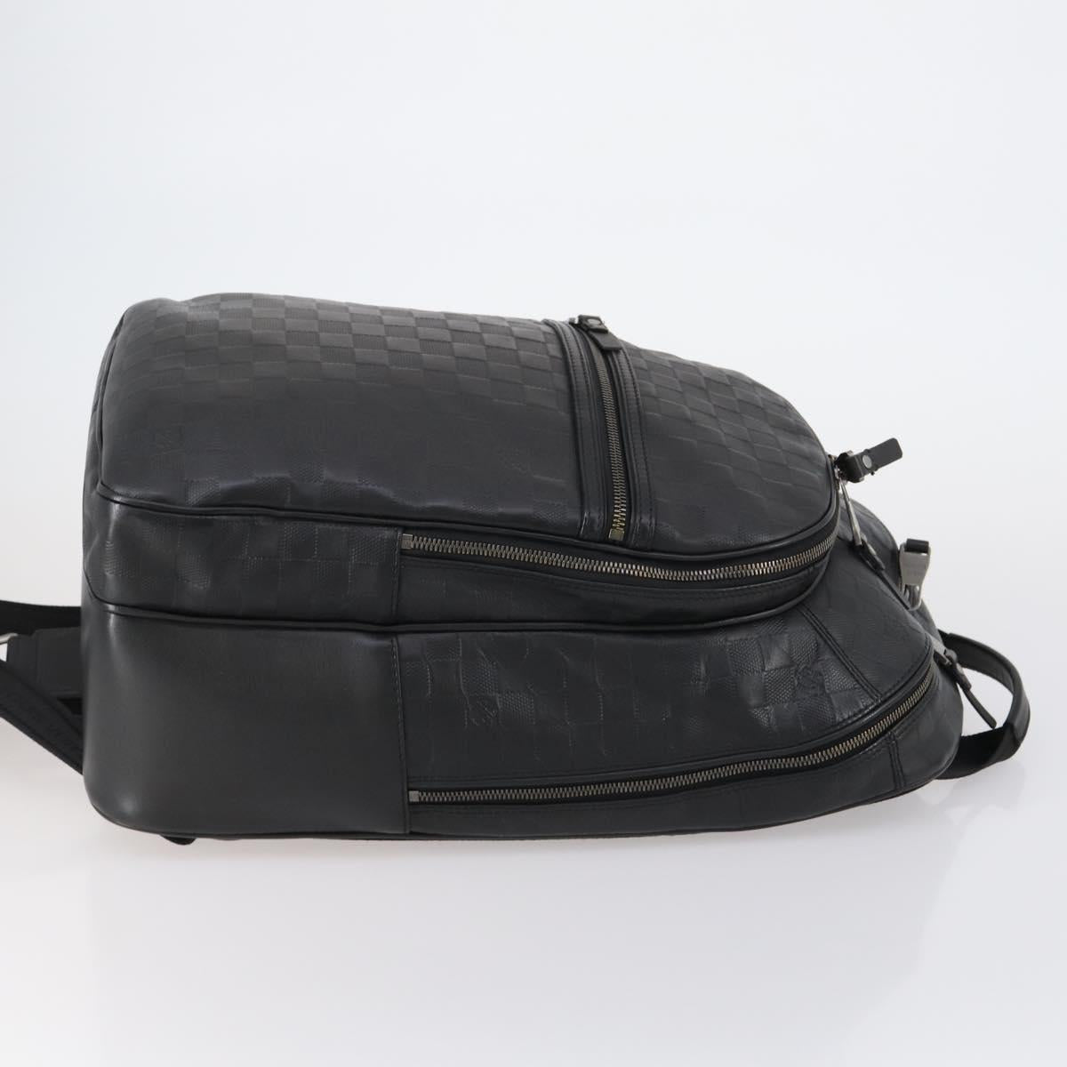 LOUIS VUITTON Damier Infini Michael Backpack Black N41330 LV Auth bs30061