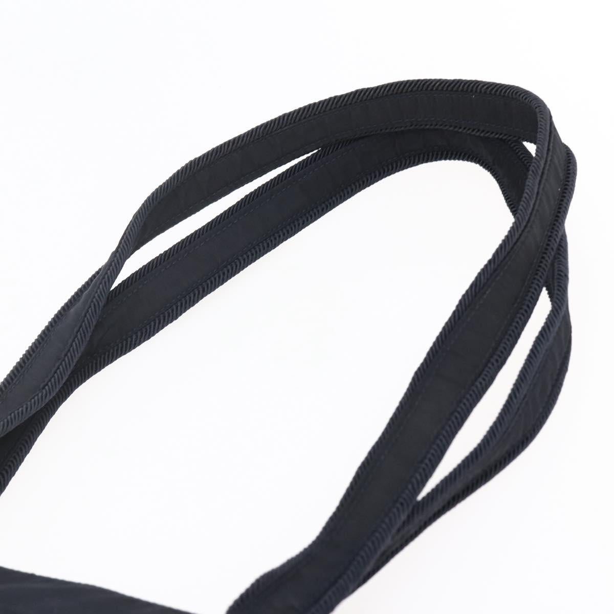 PRADA Tote Bag Nylon Black Gold Auth bs30070