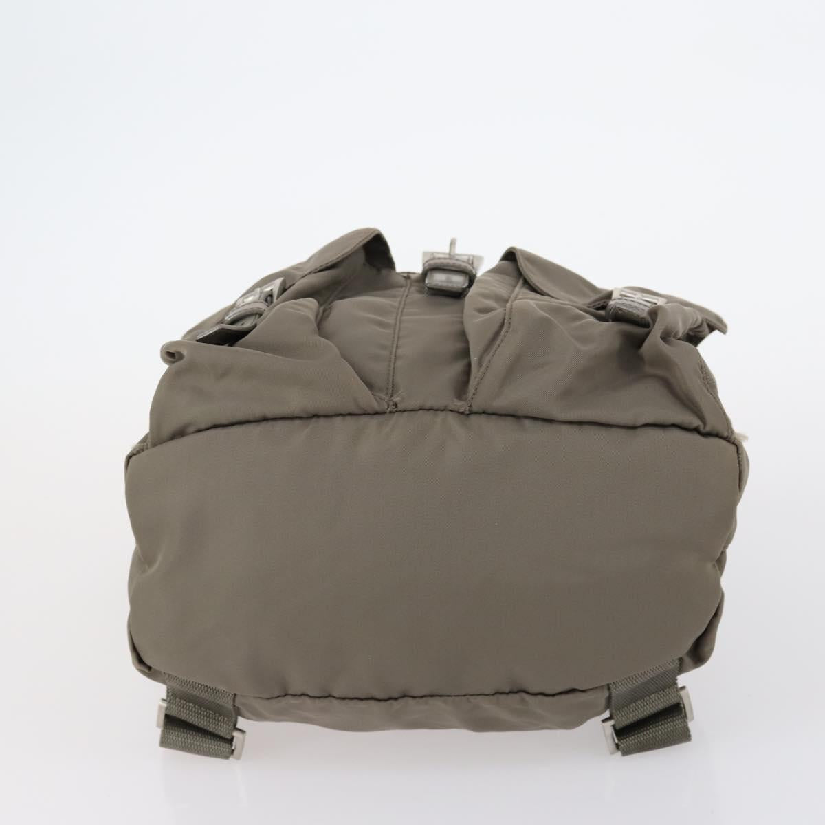PRADA Backpack Nylon Gray Silver Auth bs30075