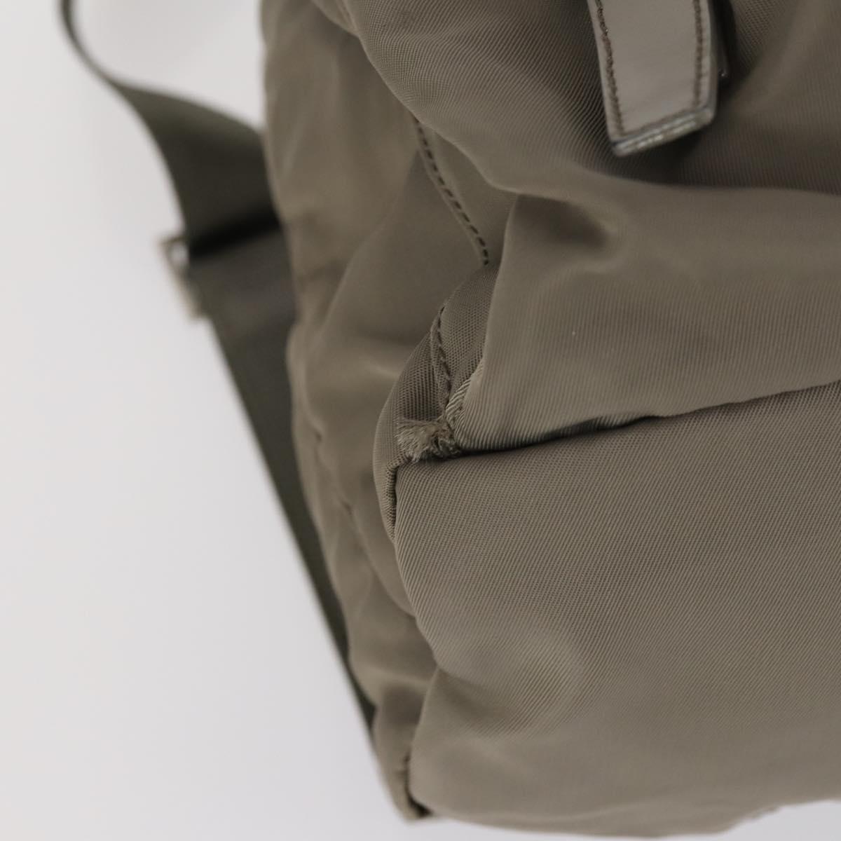 PRADA Backpack Nylon Gray Silver Auth bs30075