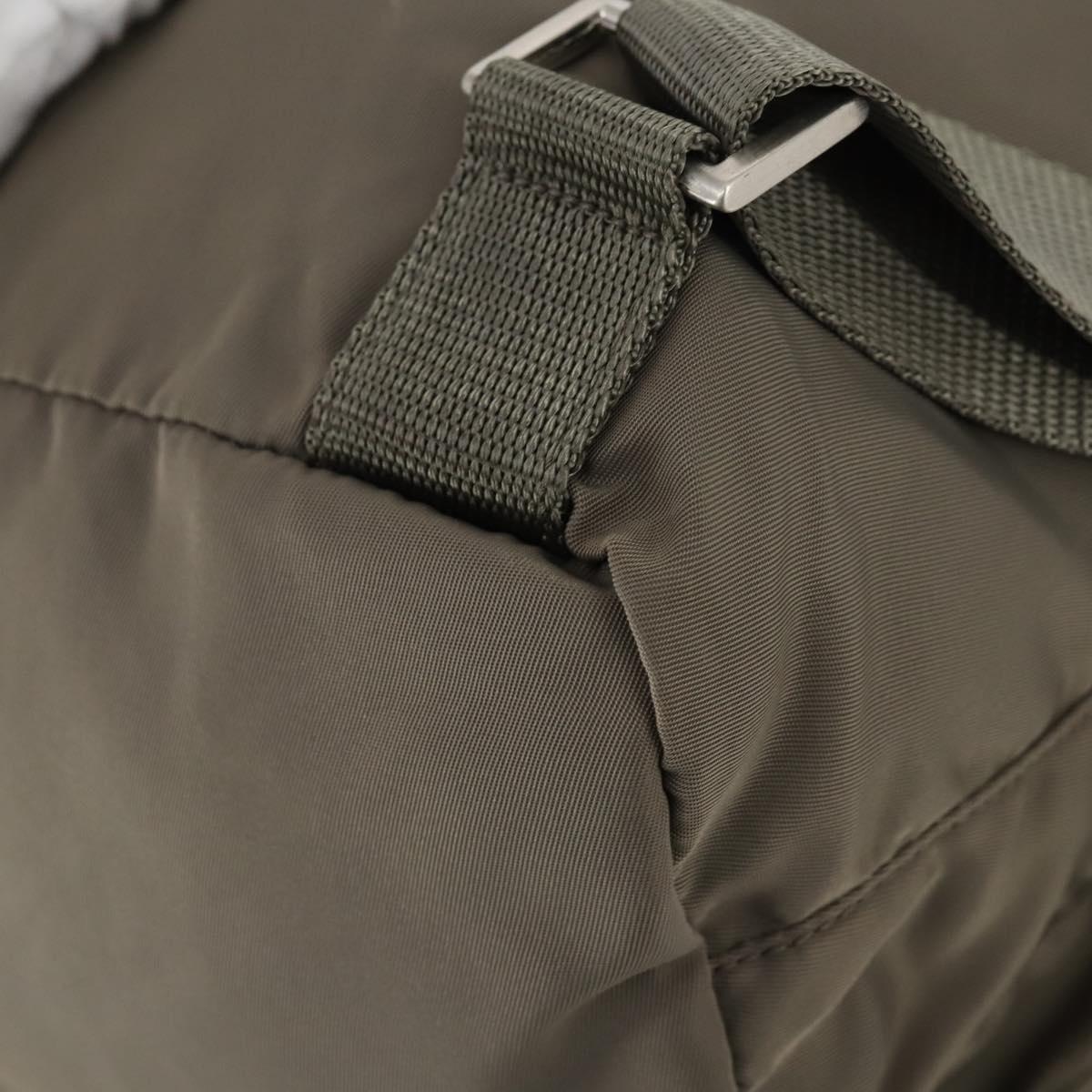 PRADA Backpack Nylon Gray Silver Auth bs30075