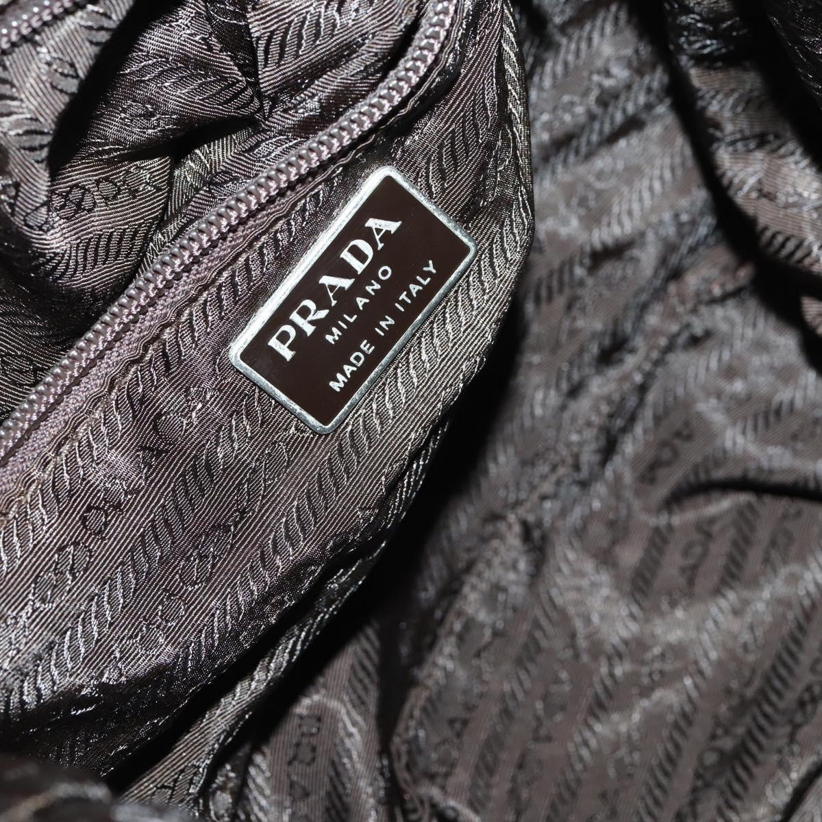 PRADA Backpack Nylon Gray Silver Auth bs30075