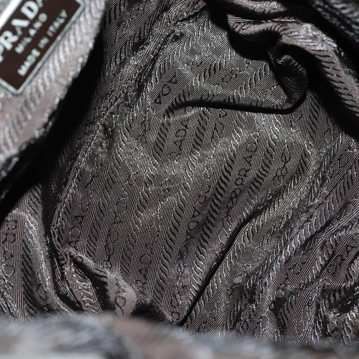 PRADA Backpack Nylon Gray Silver Auth bs30075