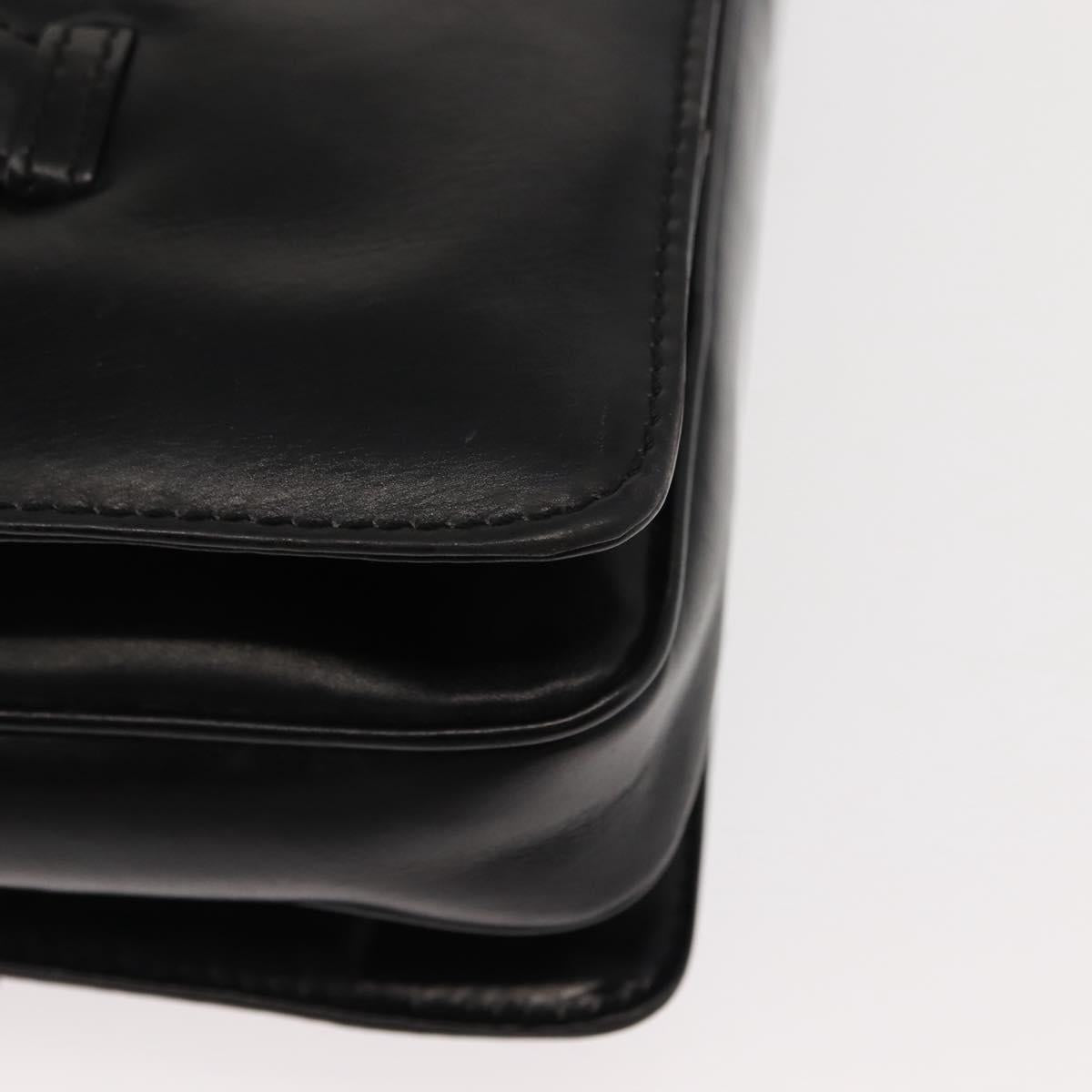 LOEWE Anagram Tote Bag Leather Black Gold Auth bs30079