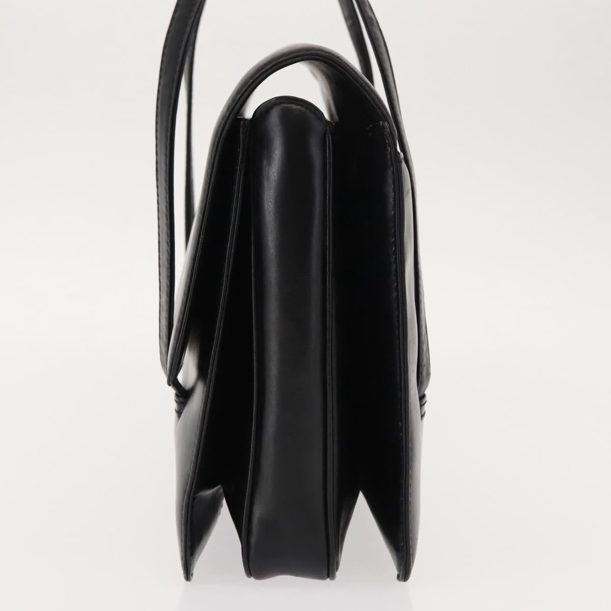 LOEWE Anagram Tote Bag Leather Black Gold Auth bs30079